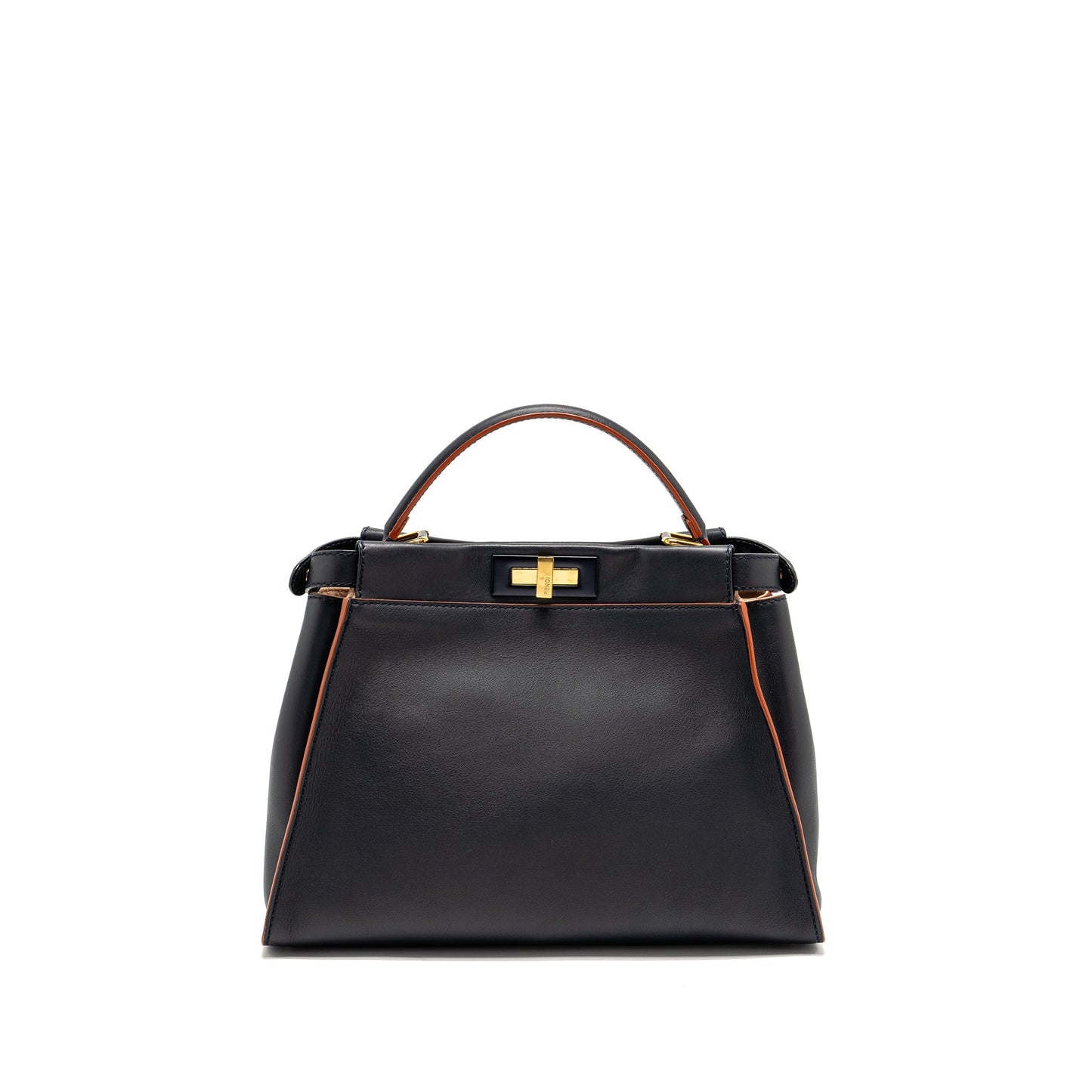 Fendi Medium Peekaboo Calfskin Dark Blue/Red