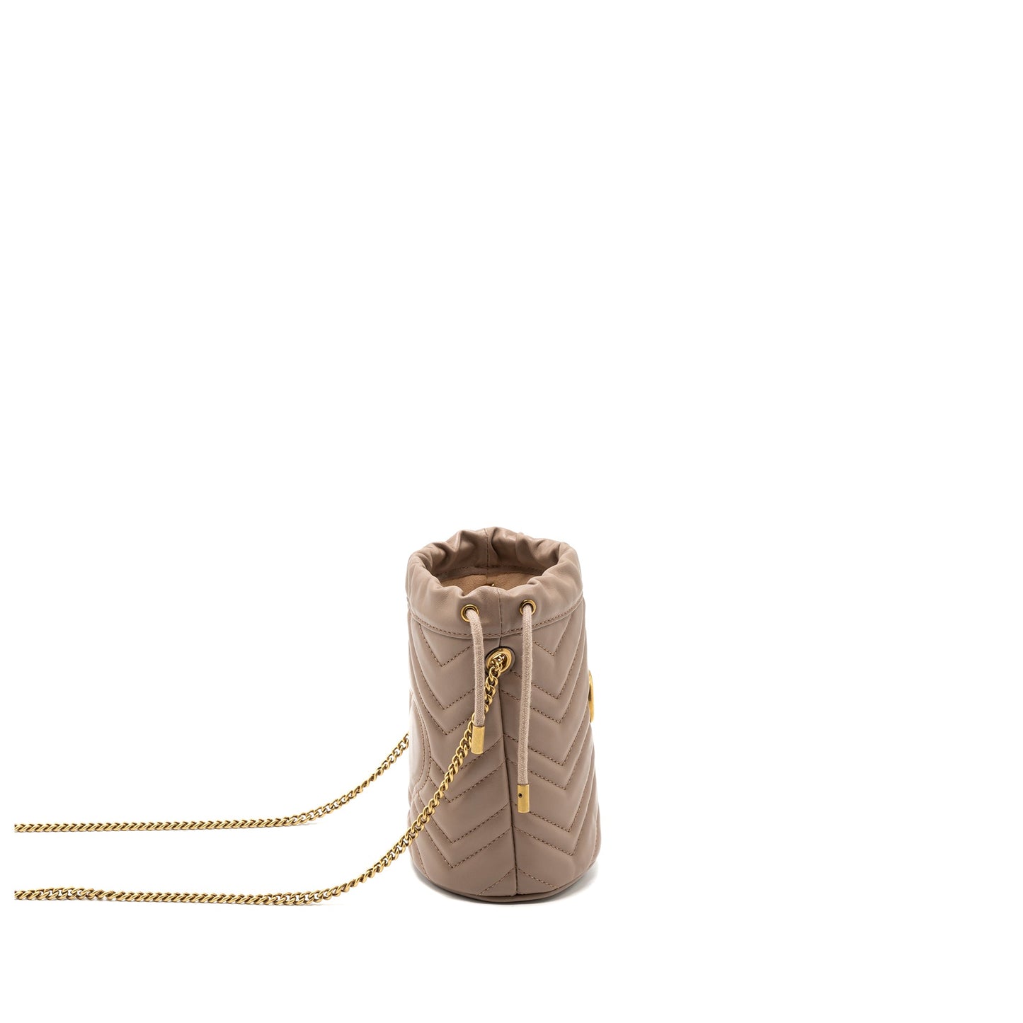 Gucci Marmont Mini Bucket Purse Beige