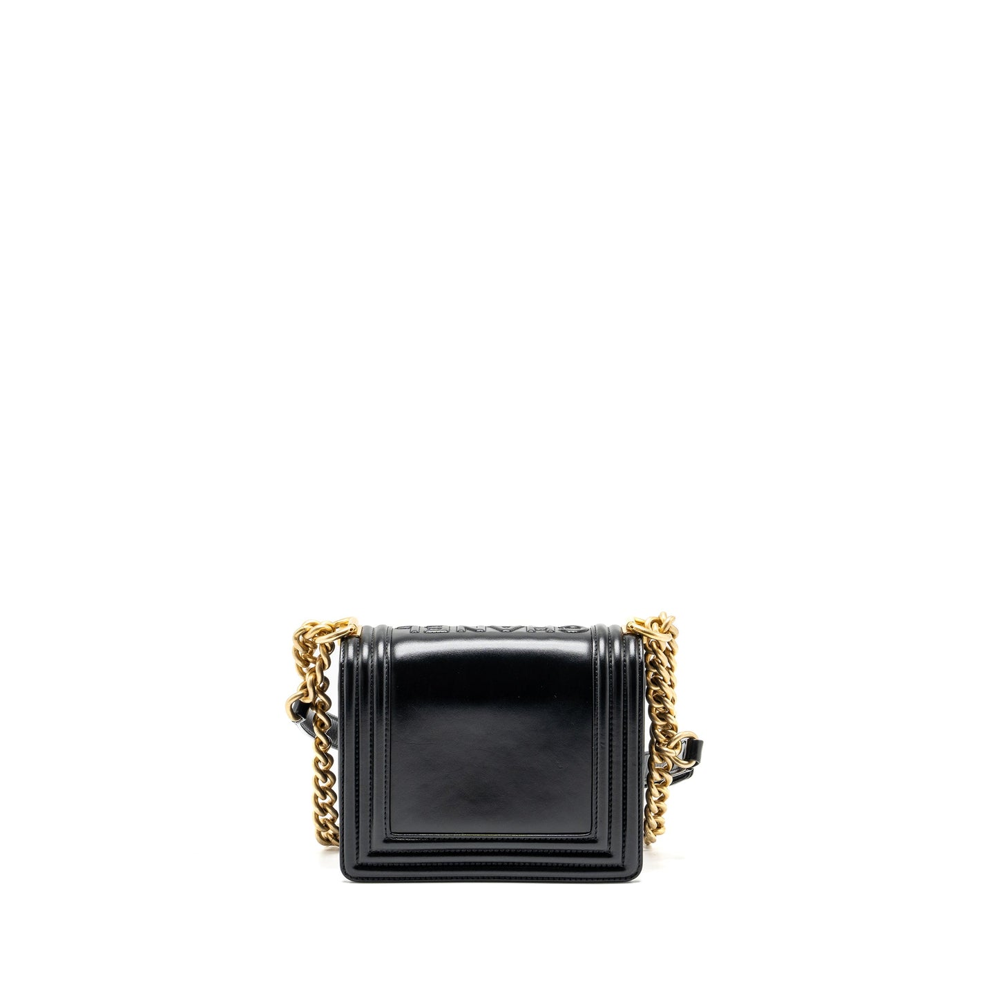 Chanel mini square boy bag limited edition calfskin black GHW (Microchip)