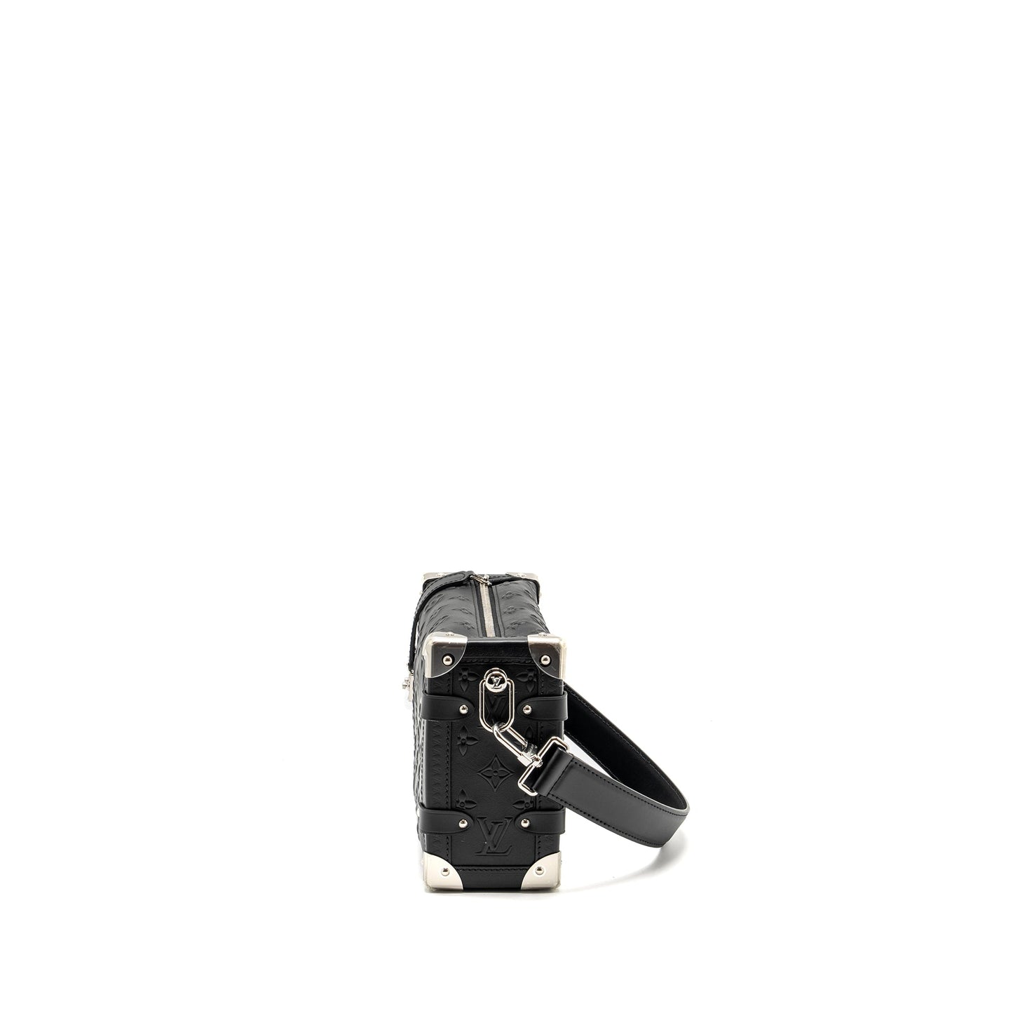 Louis Vuitton Side Trunk Monogram Debossed Calfskin Black