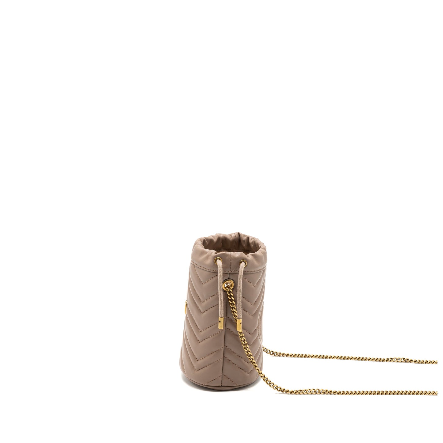 Gucci Marmont Mini Bucket Purse Beige