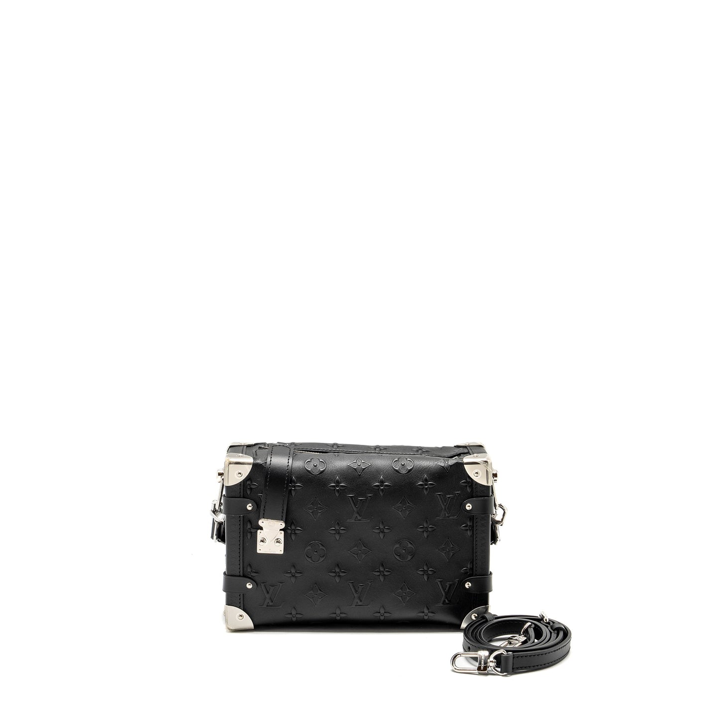 Louis Vuitton Side Trunk Monogram Debossed Calfskin Black