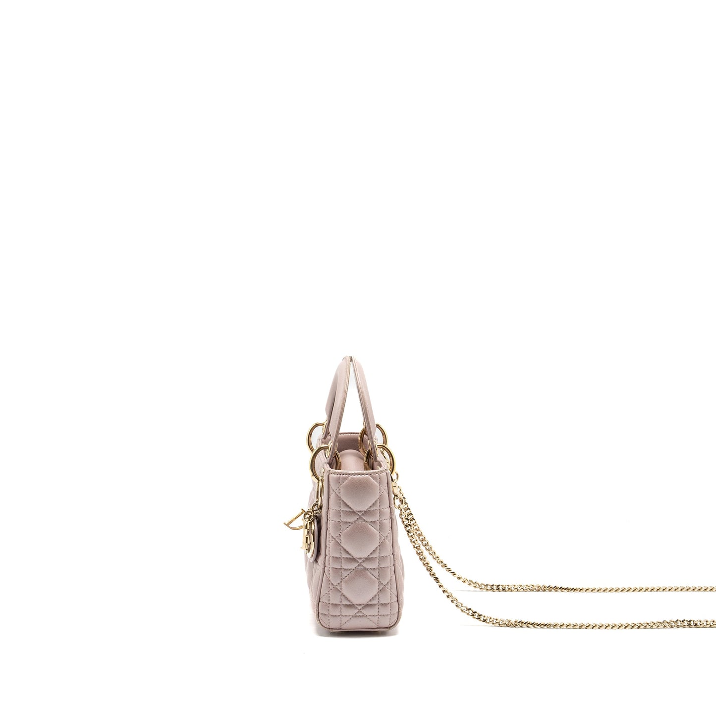 Dior Mini Lady Dior lambskin light pink
