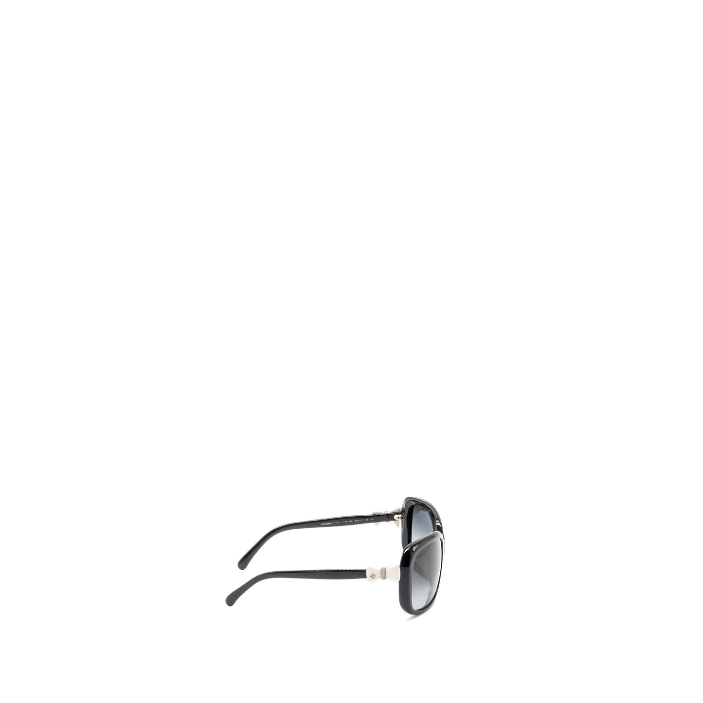 Chanel bow sunglasses black / white SHW