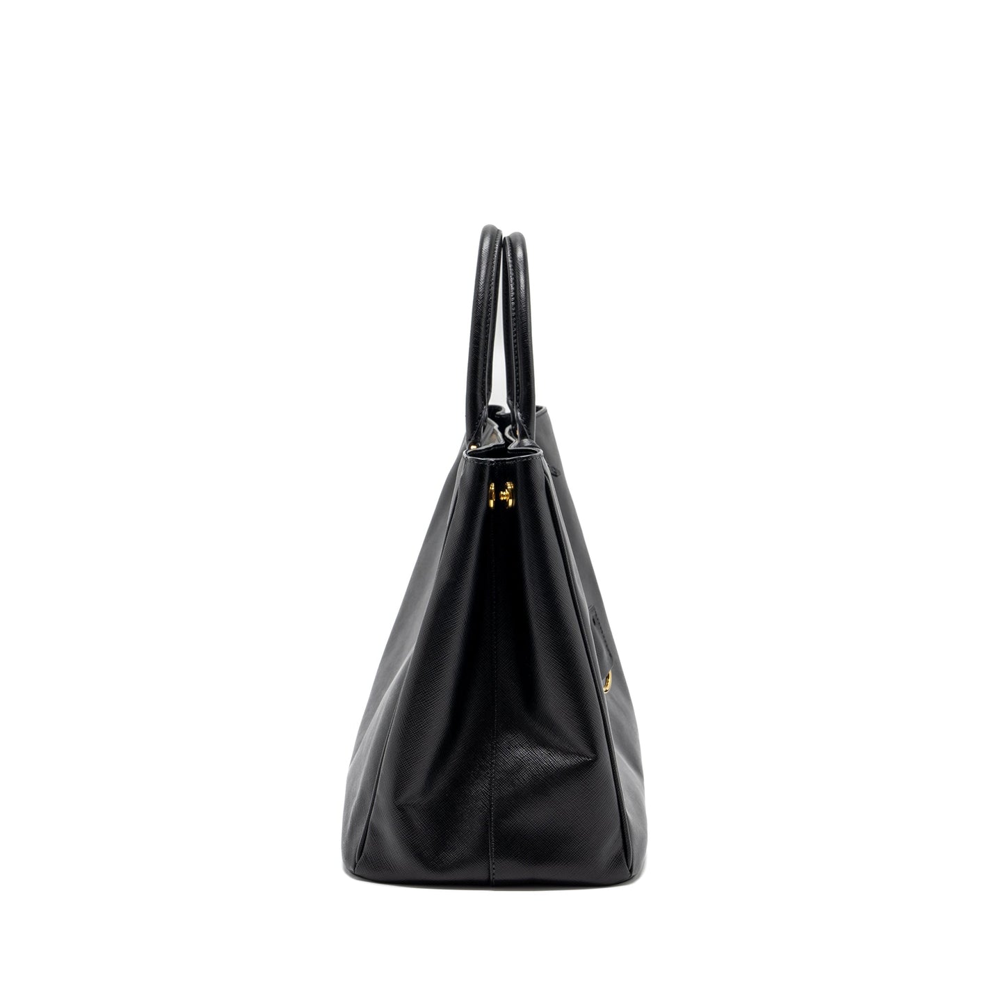 Prada Saffiano Tote Purse Calfskin Black