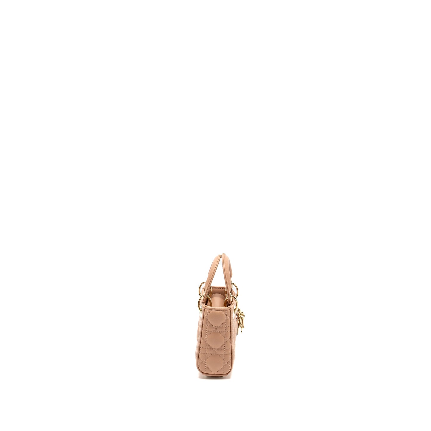 Dior Lady Dior Micro Purse Cannage Lambskin Rose Des Vents