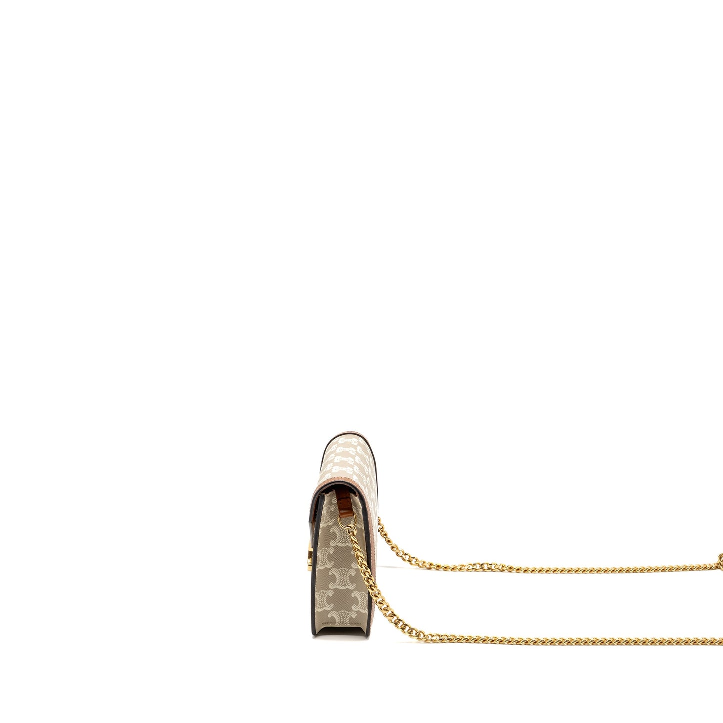 Celine Wallet on Chain Margo Triomphe Canvas/Calfskin