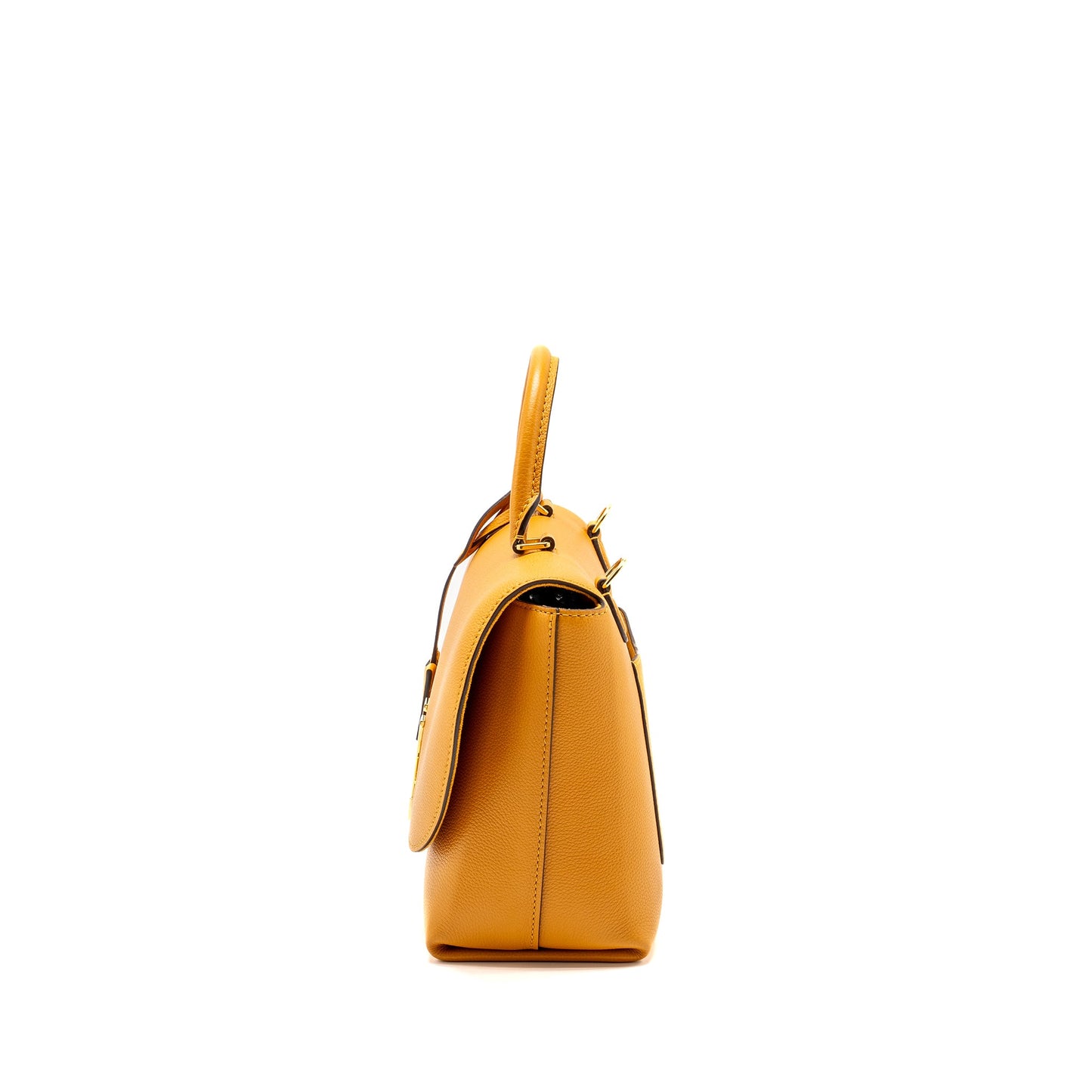 Louis Vuitton Top handle flap Purse calfskin yellow