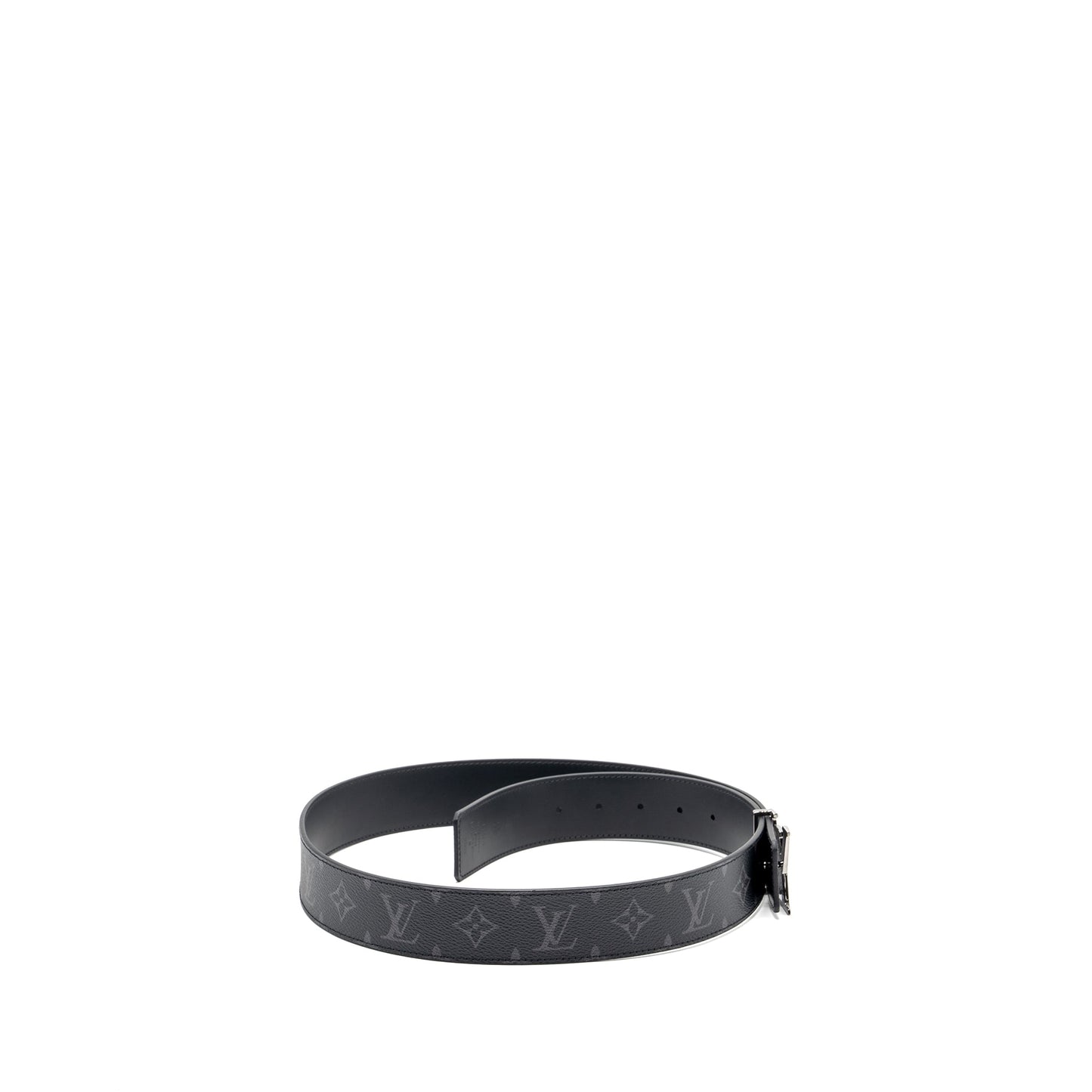 Louis Vuitton size 95 Initiales 40mm reversible belt black with dark ruthenium buckle