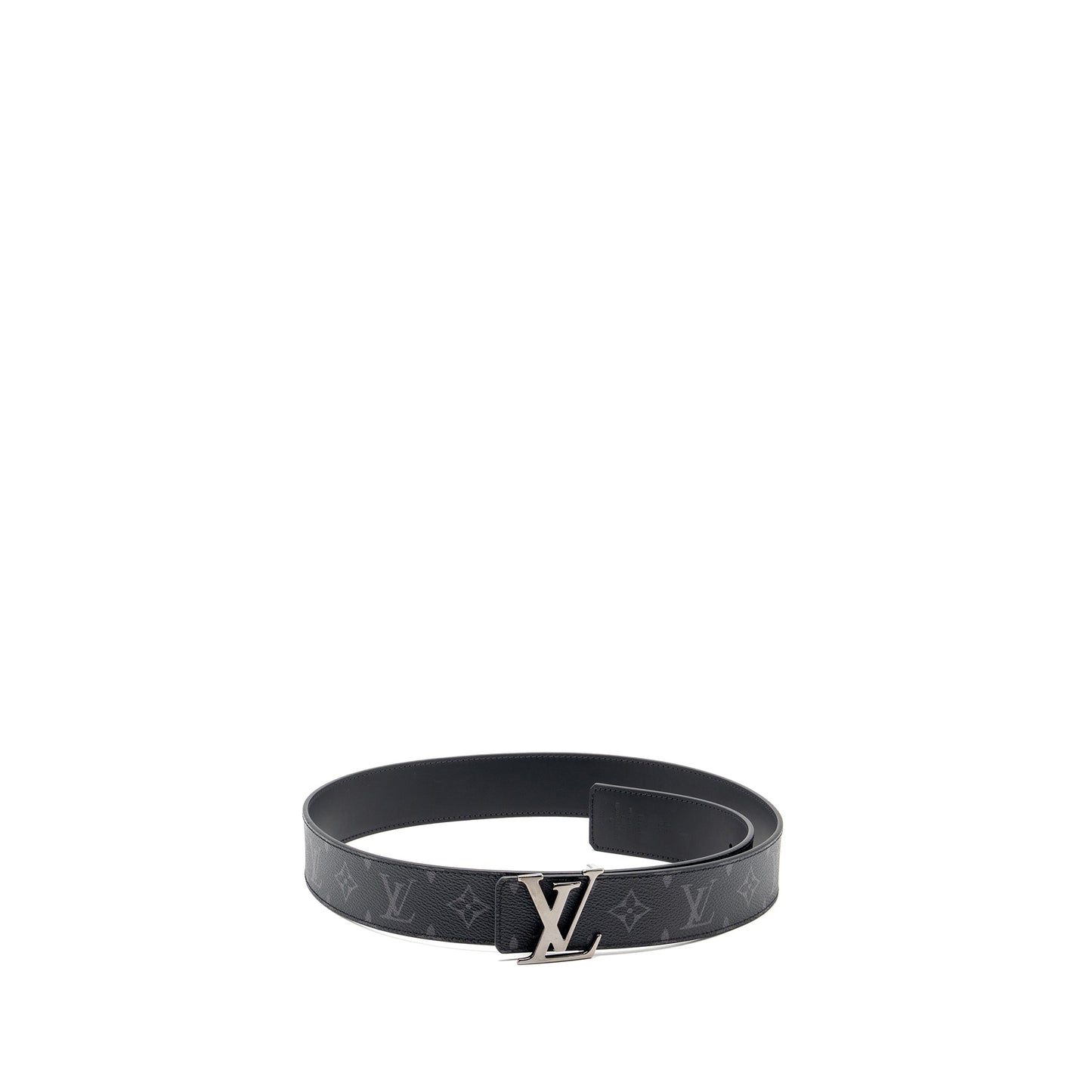 Louis Vuitton size 95 Initiales 40mm reversible belt black with dark ruthenium buckle