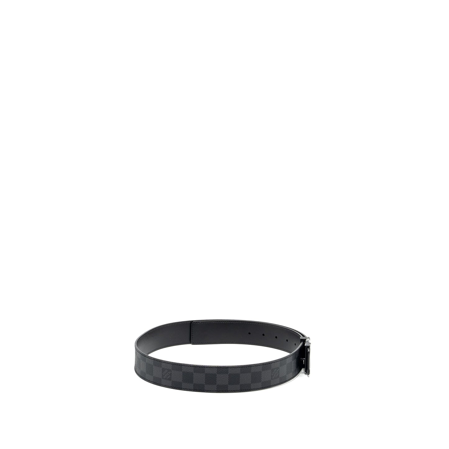 Louis Vuitton Size 95 Initiales 40mm Belt Damier Ebene Black with Black Hardware
