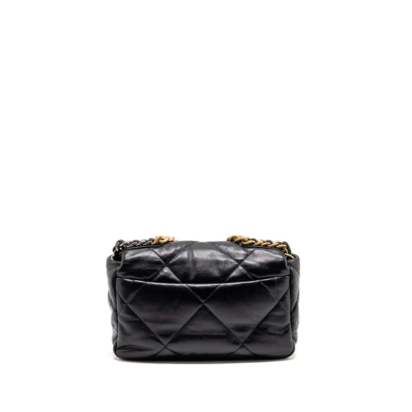 Chanel Small 19 bag goatskin black multicolor hardware (microchip)