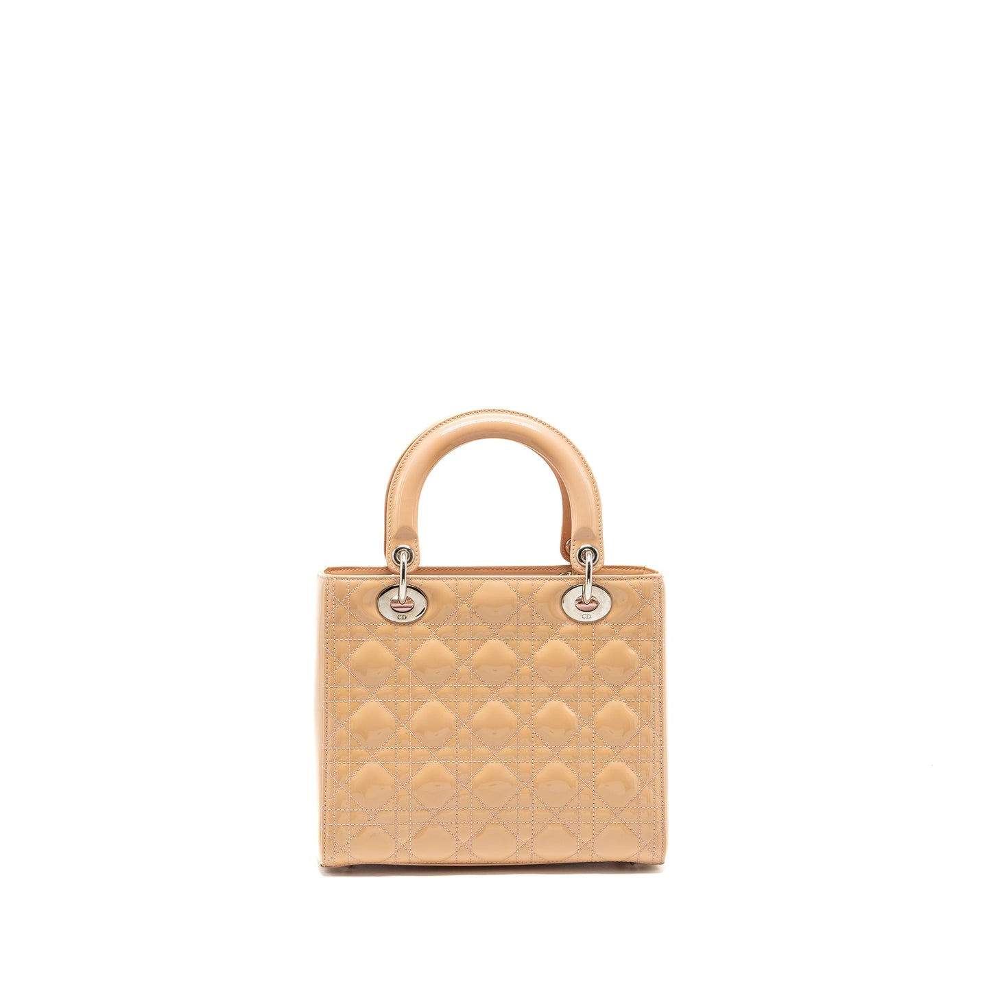 Dior Medium Lady Dior patent light pink