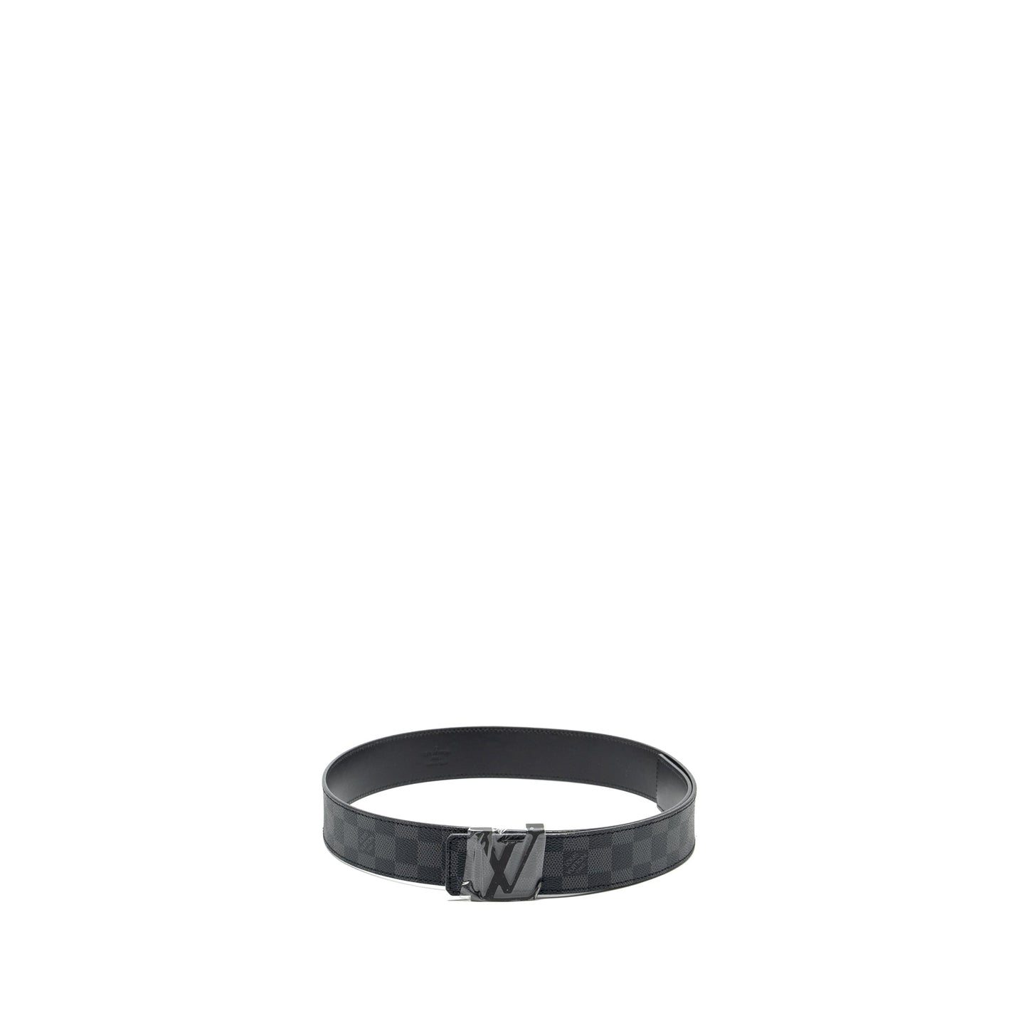 Louis Vuitton Size 95 Initiales 40mm Belt Damier Ebene Black with Black Hardware