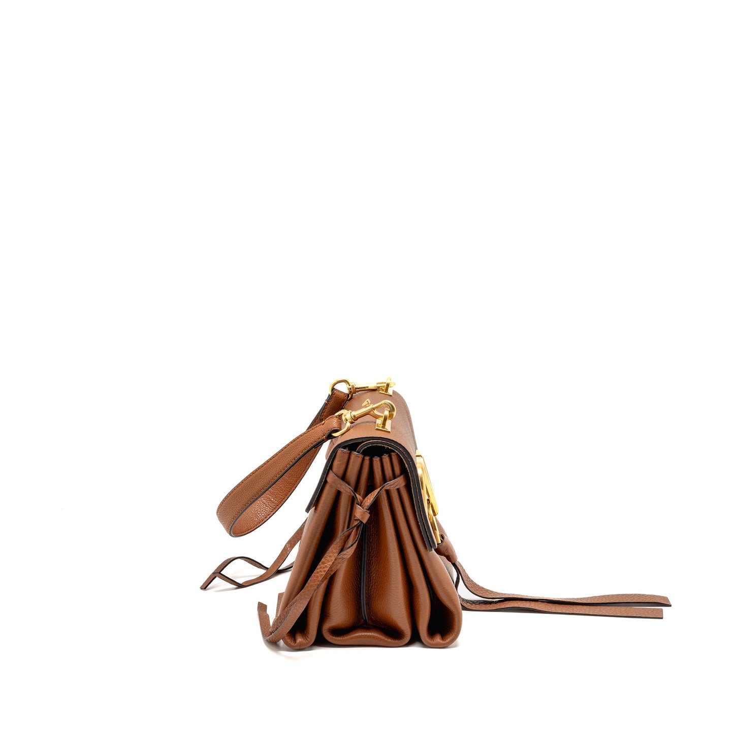 Valentino VRing Small Mini Purse Calfskin Brown