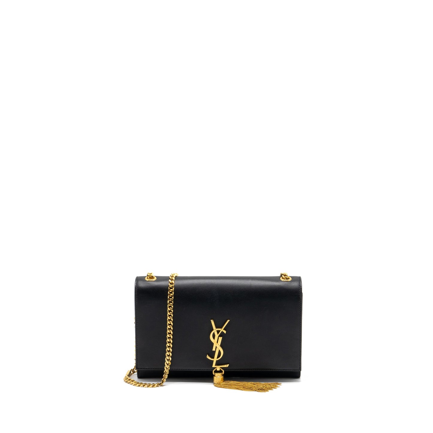 Saint Lauren Medium Kate with Tassel Calfskin Black