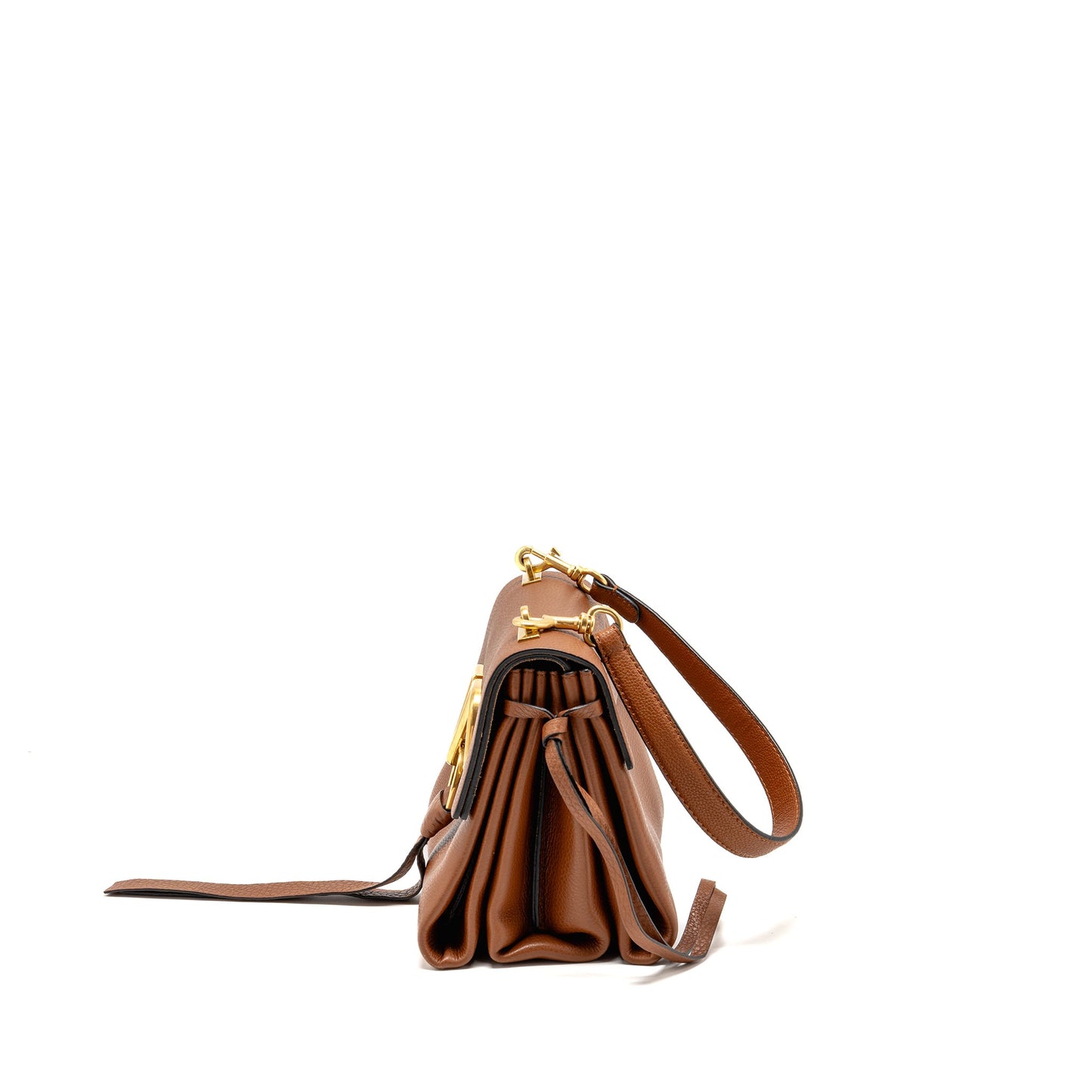 Valentino VRing Small Mini Purse Calfskin Brown