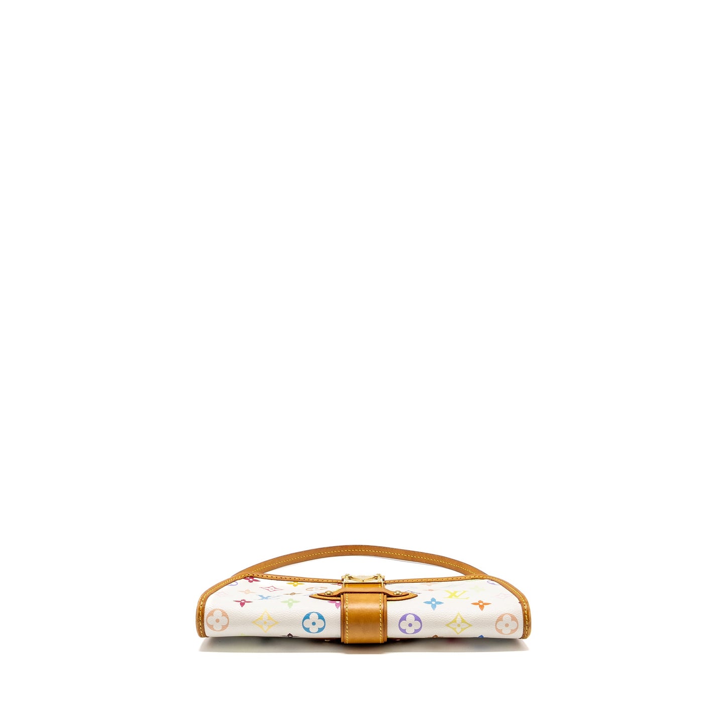 Louis Vuitton Vintage Shirley Clutch Multicolour Monogram Canvas White