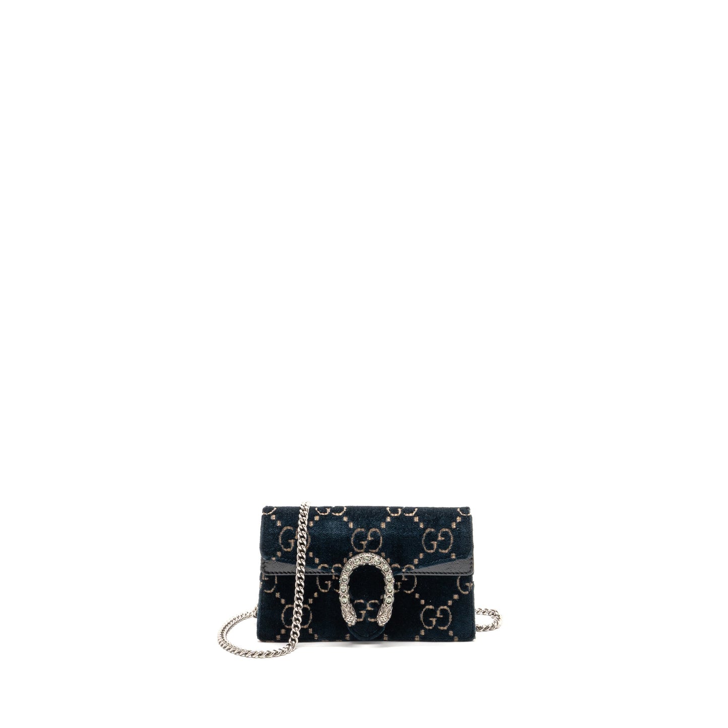 Gucci Dionysus Super Mini Purse Velvet Dark Blue