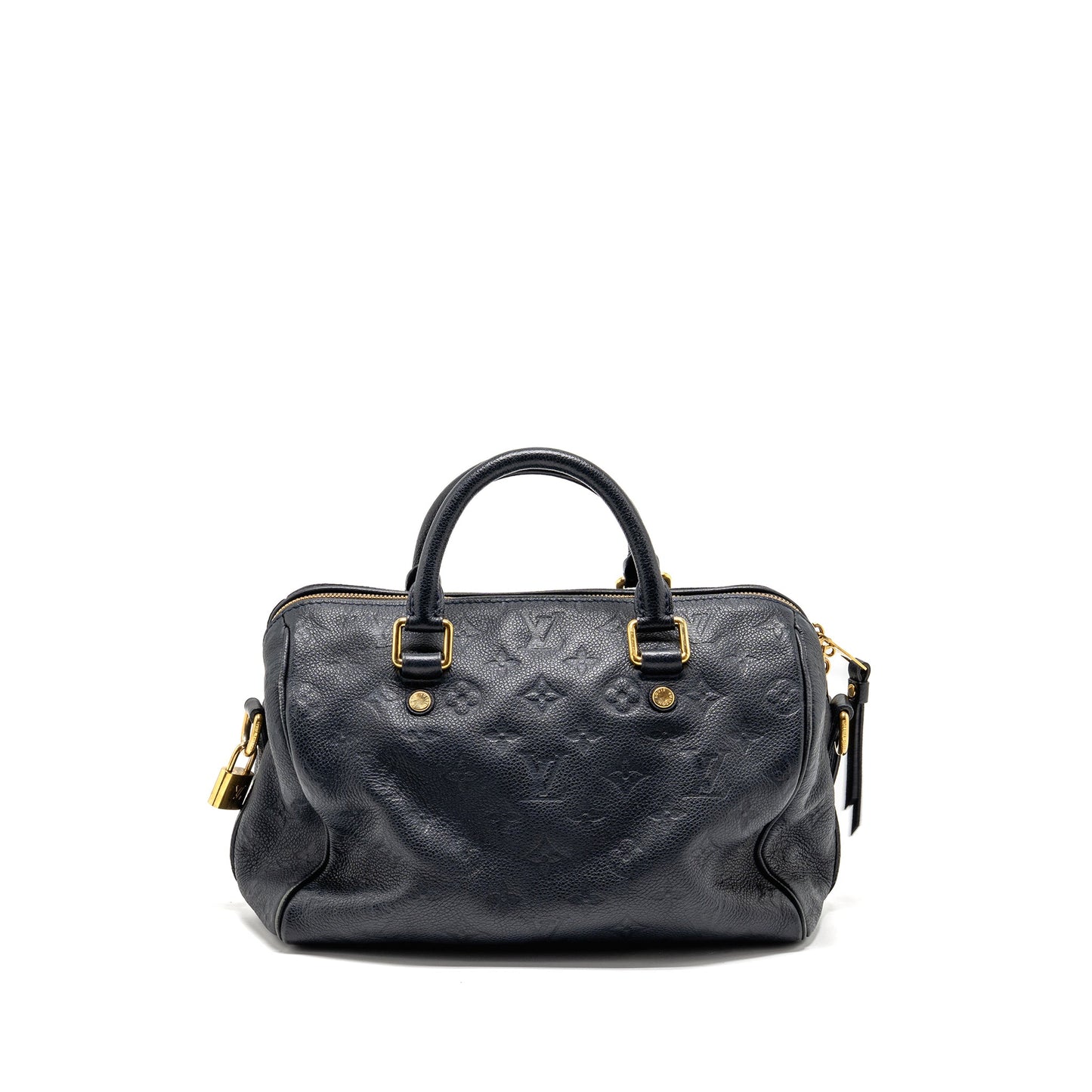 Louis Vuitton Speedy Bandouliere 25 Monogram Empreinte Leather Navy