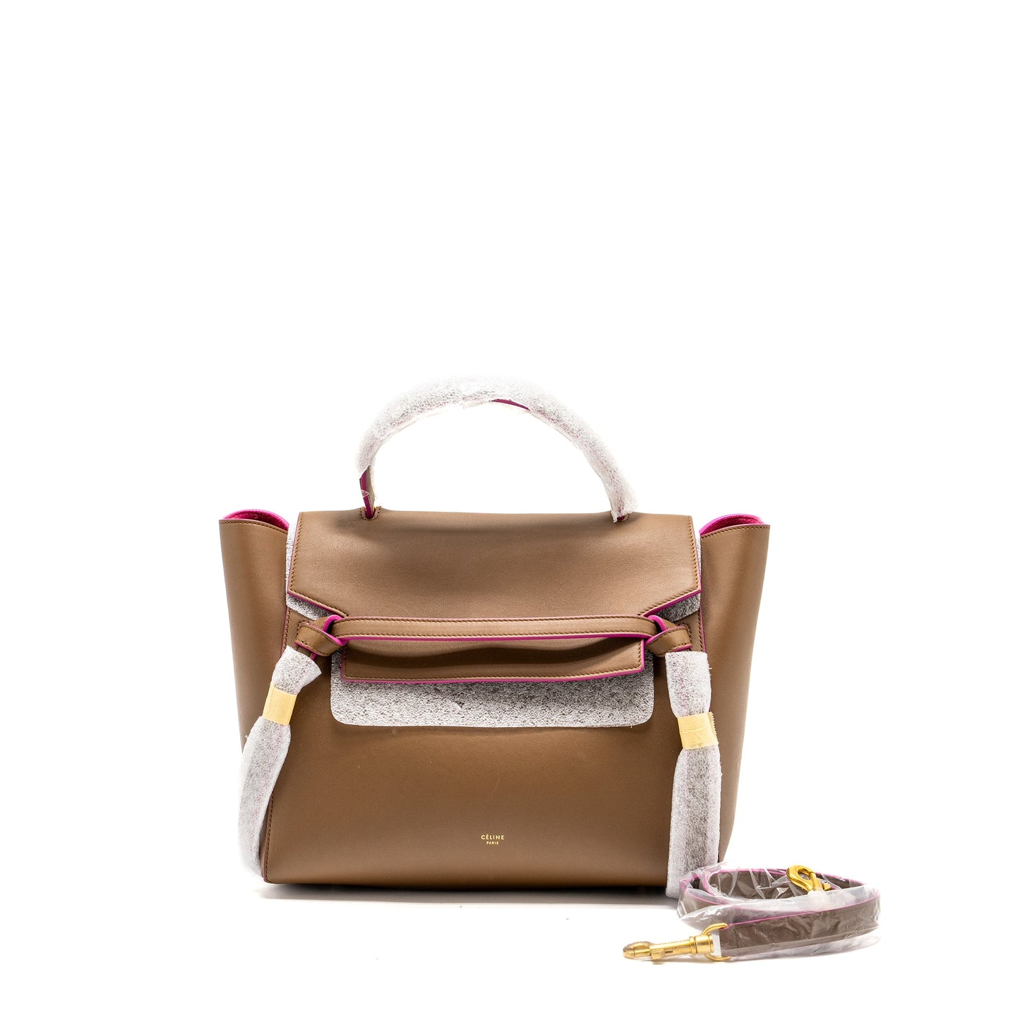 Celine Mini Belt Purse Calfskin Camel