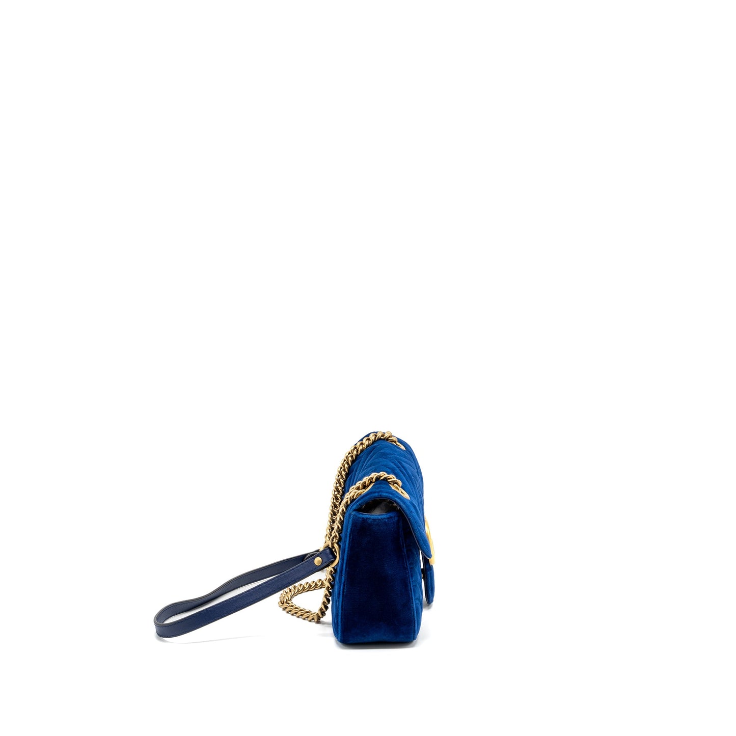 Gucci Small Marmont Mini Purse Velvet Blue