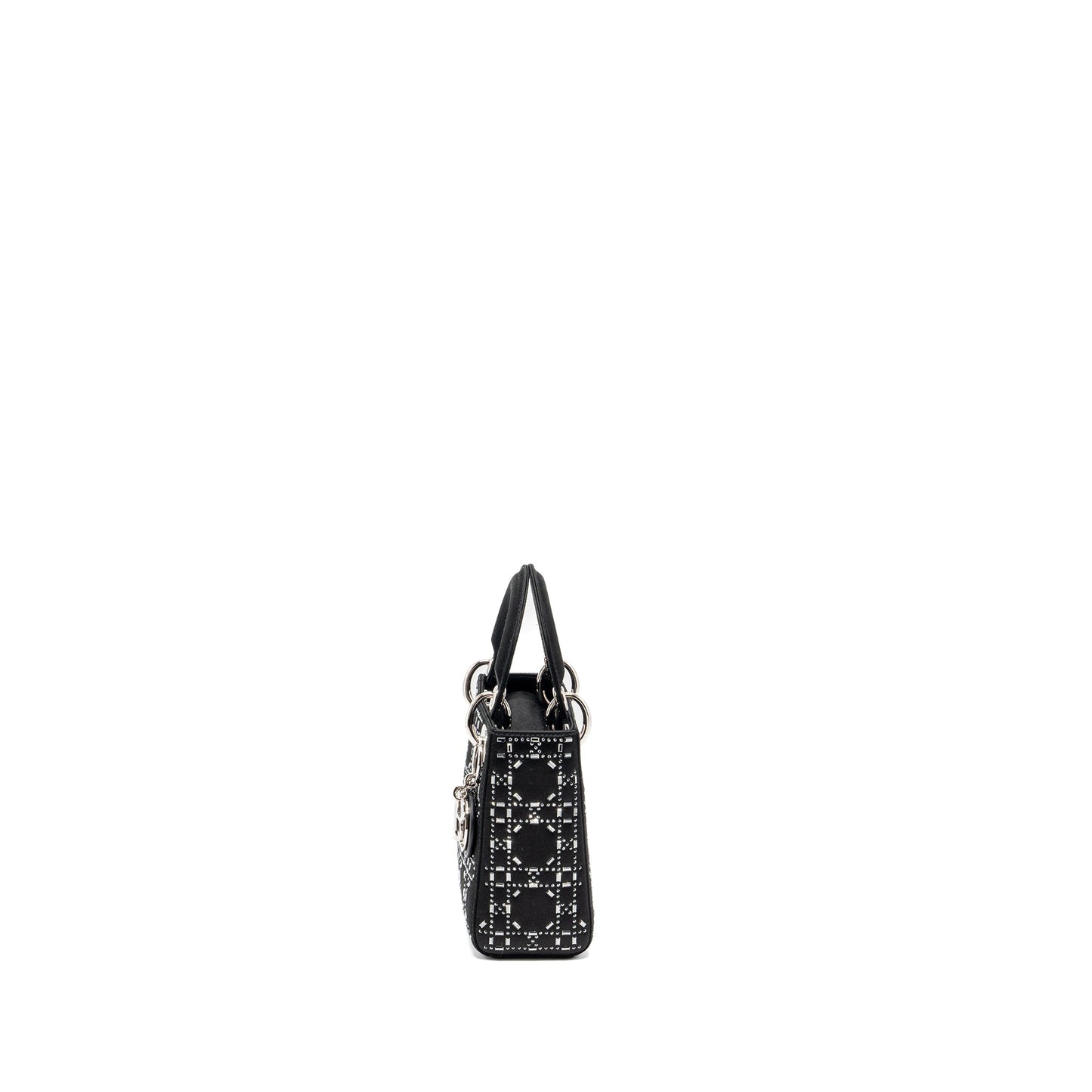 Dior Mini Lady Dior Satin Crystal Black