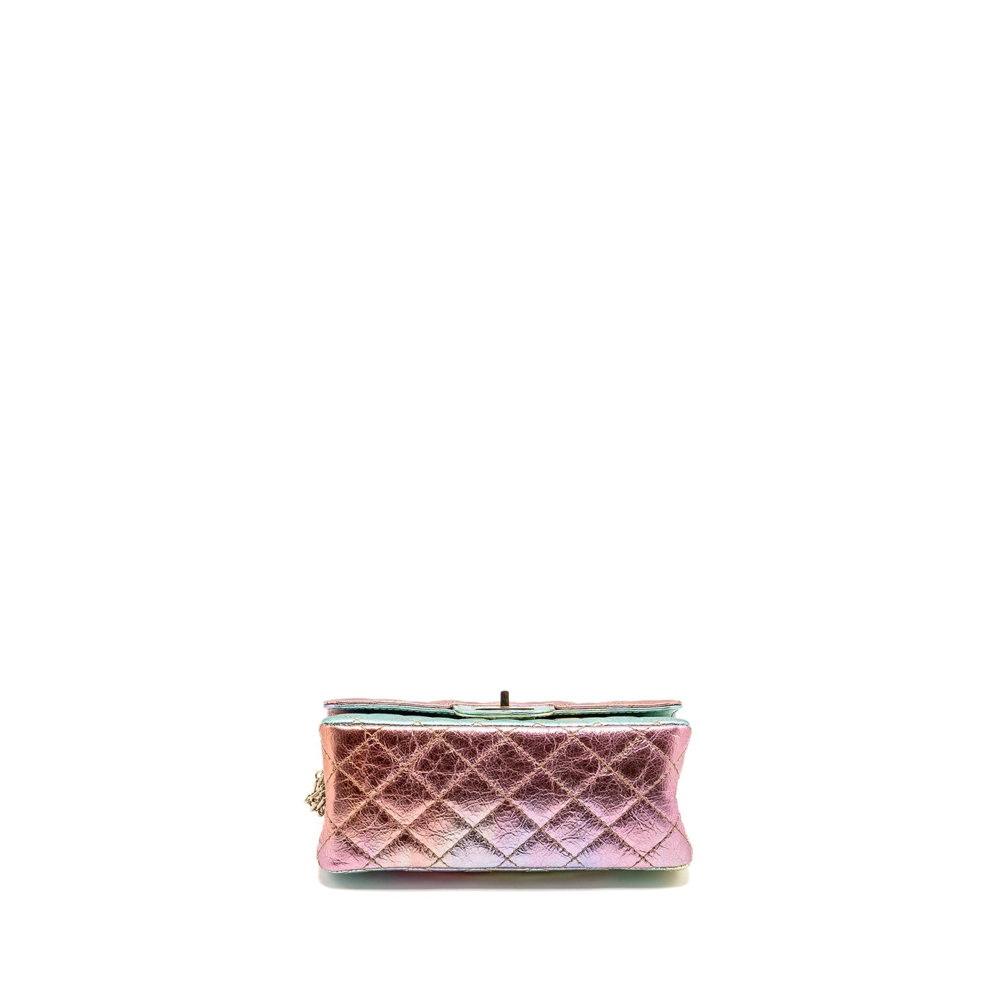 Chanel 20A mini 2.55 reissue flap bag goatskin leather rainbow multicolor ombrÃ© LGHW