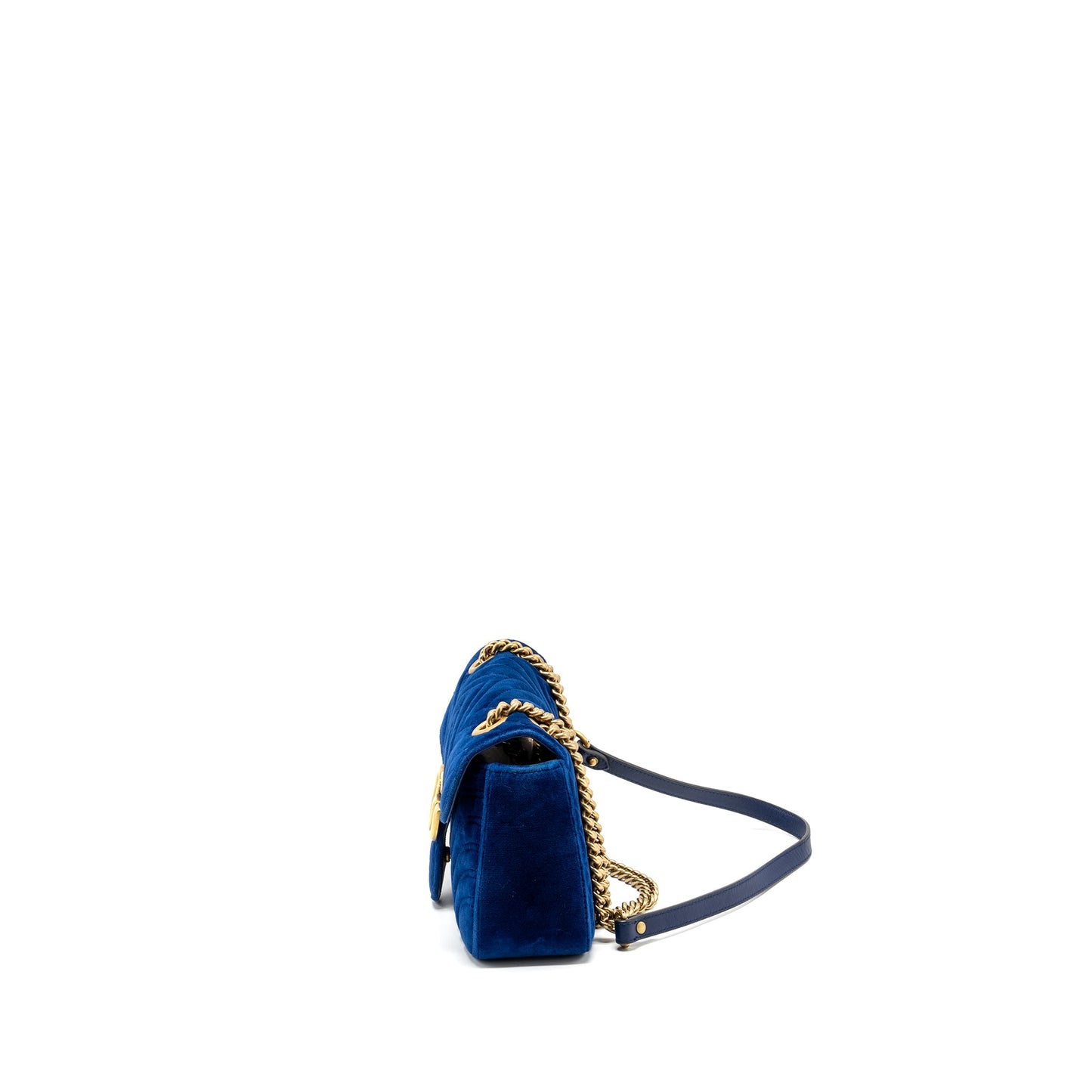 Gucci Small Marmont Mini Purse Velvet Blue