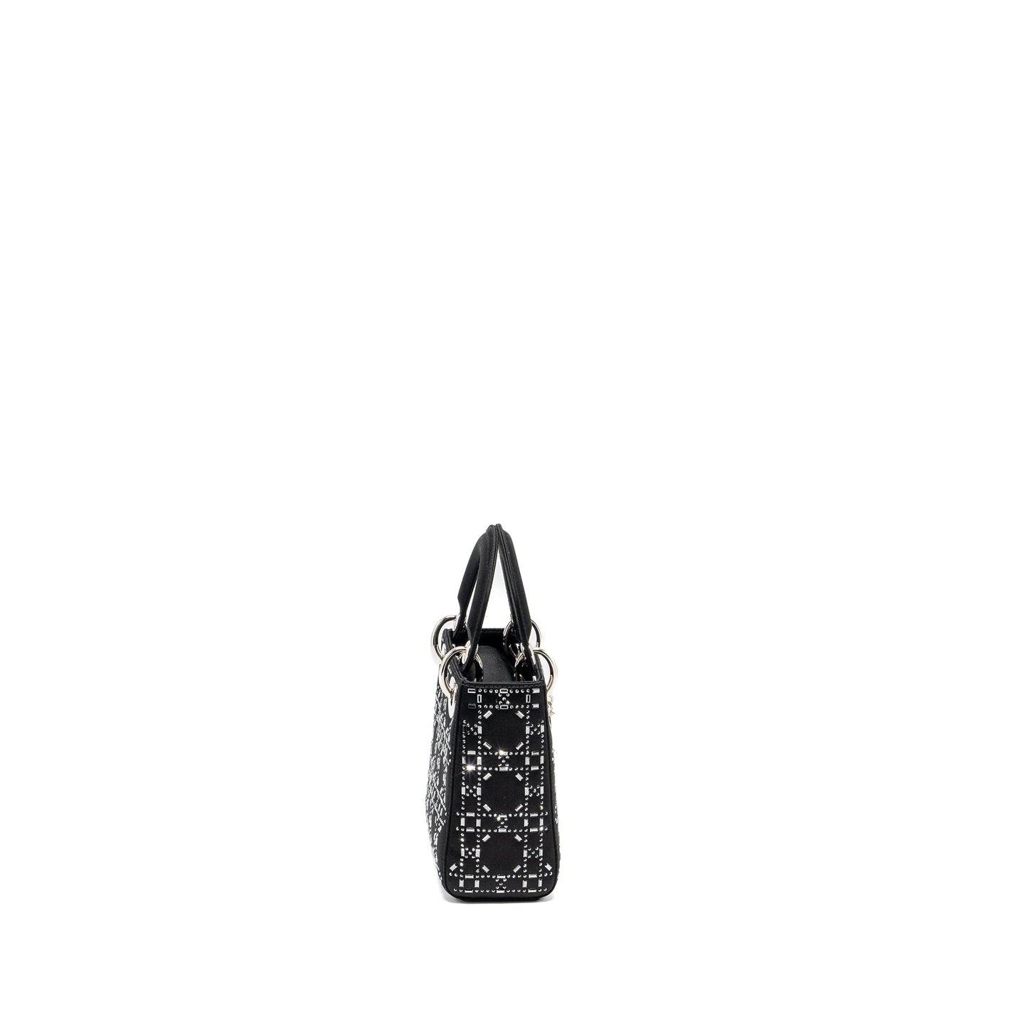 Dior Mini Lady Dior Satin Crystal Black