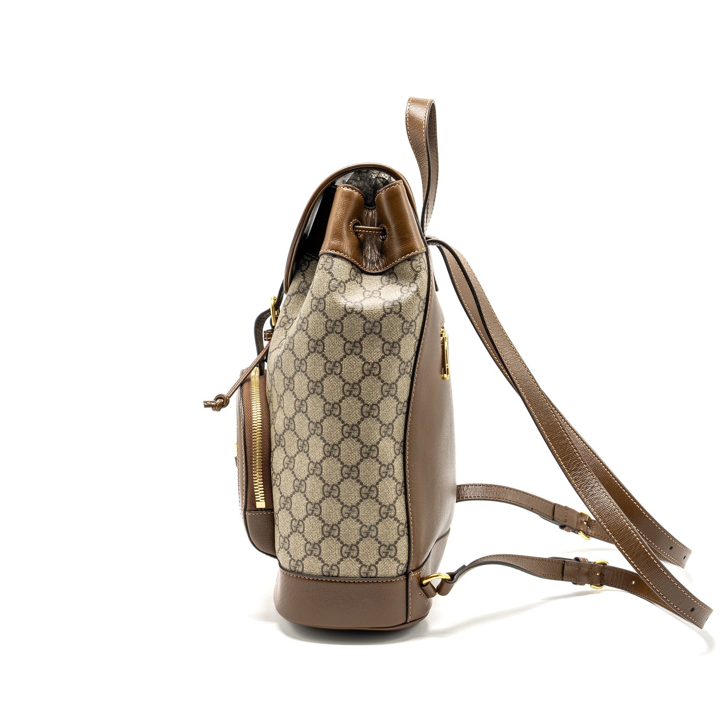 Gucci 1955 Horsebit backpack supreme canvas / calfskin brown