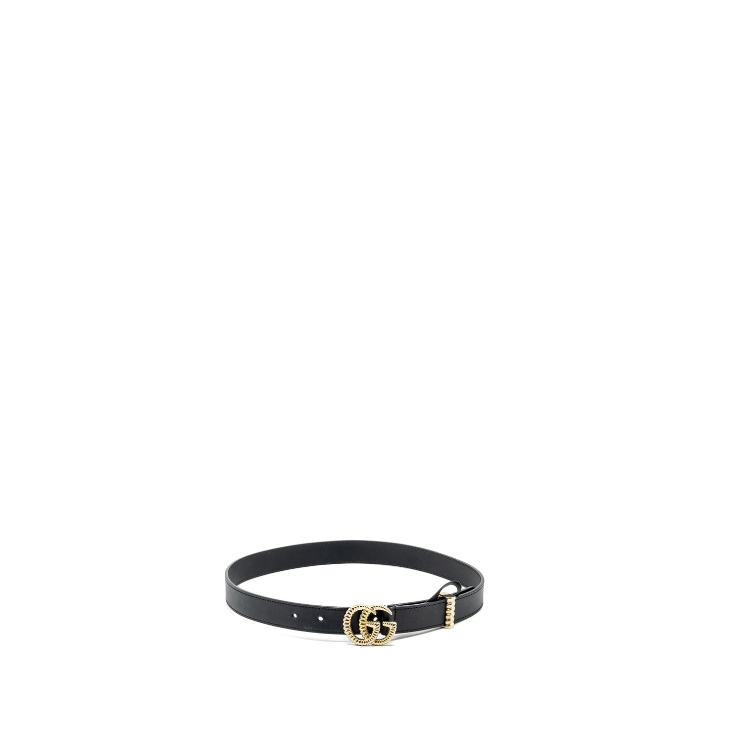 Gucci size 75 30mm marmont belt with double G buckle black