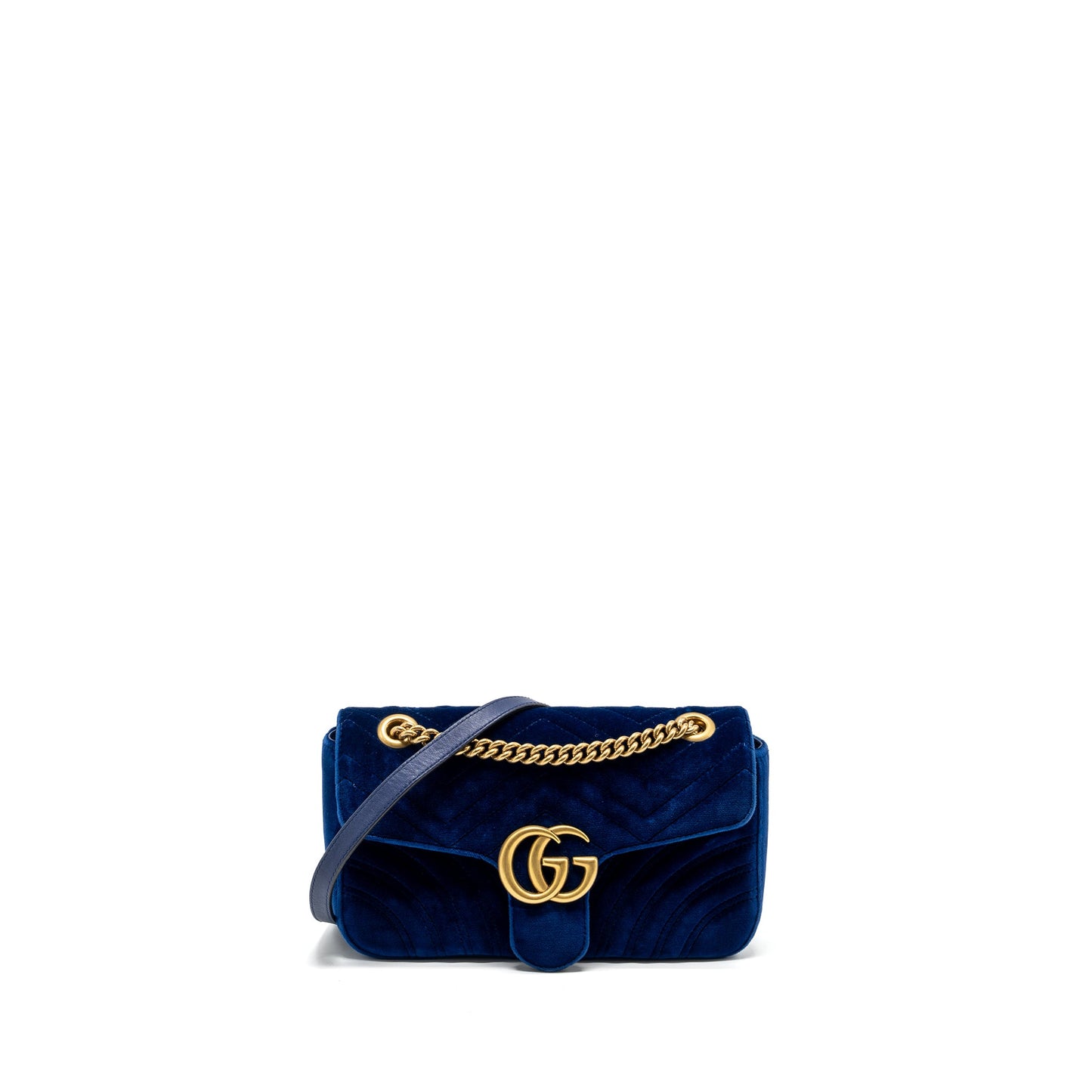 Gucci Small Marmont Mini Purse Velvet Blue