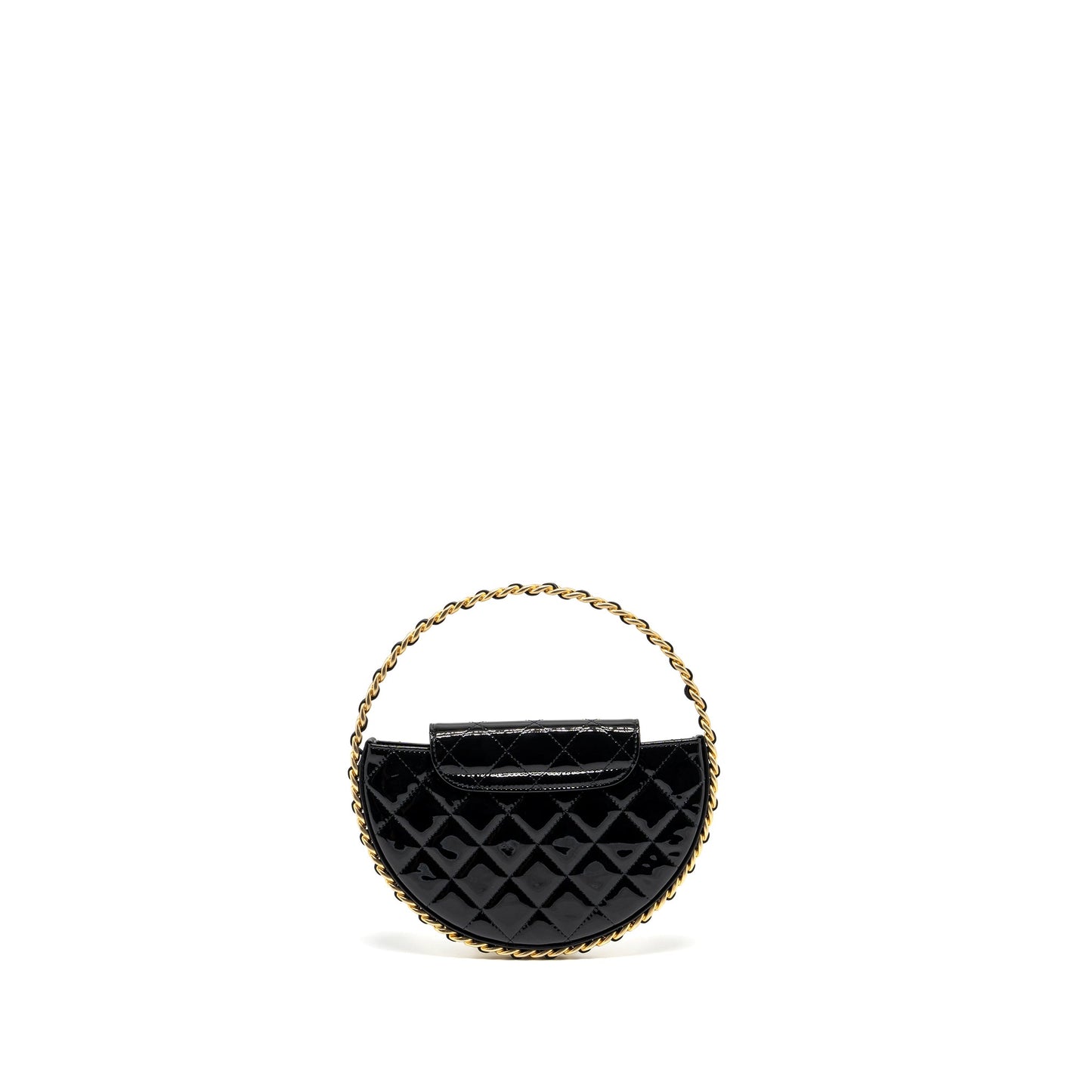 Chanel 23K Hoop Bag Patent leather black GHW (microchip)