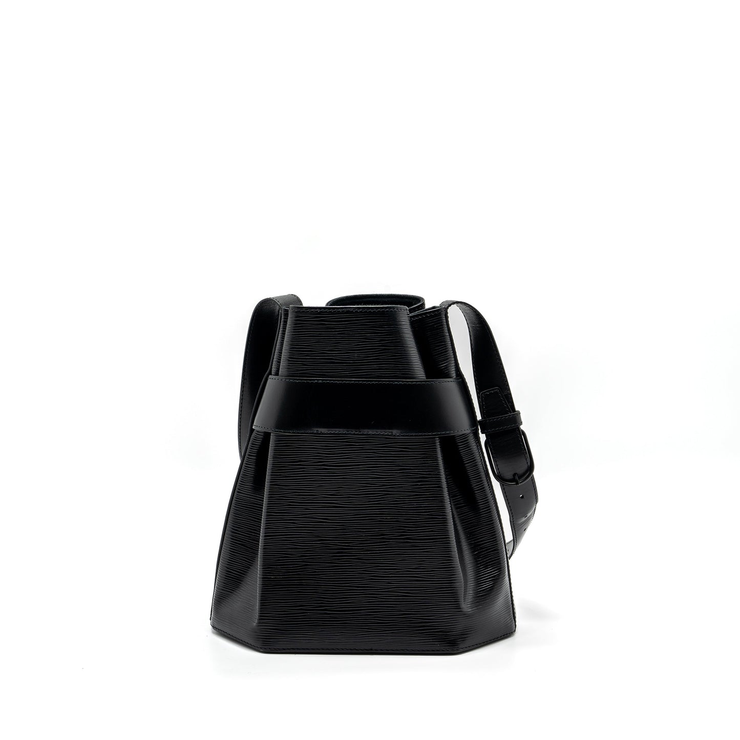 Louis Vuitton vintage sac Seau bucket crossbody badge epi black