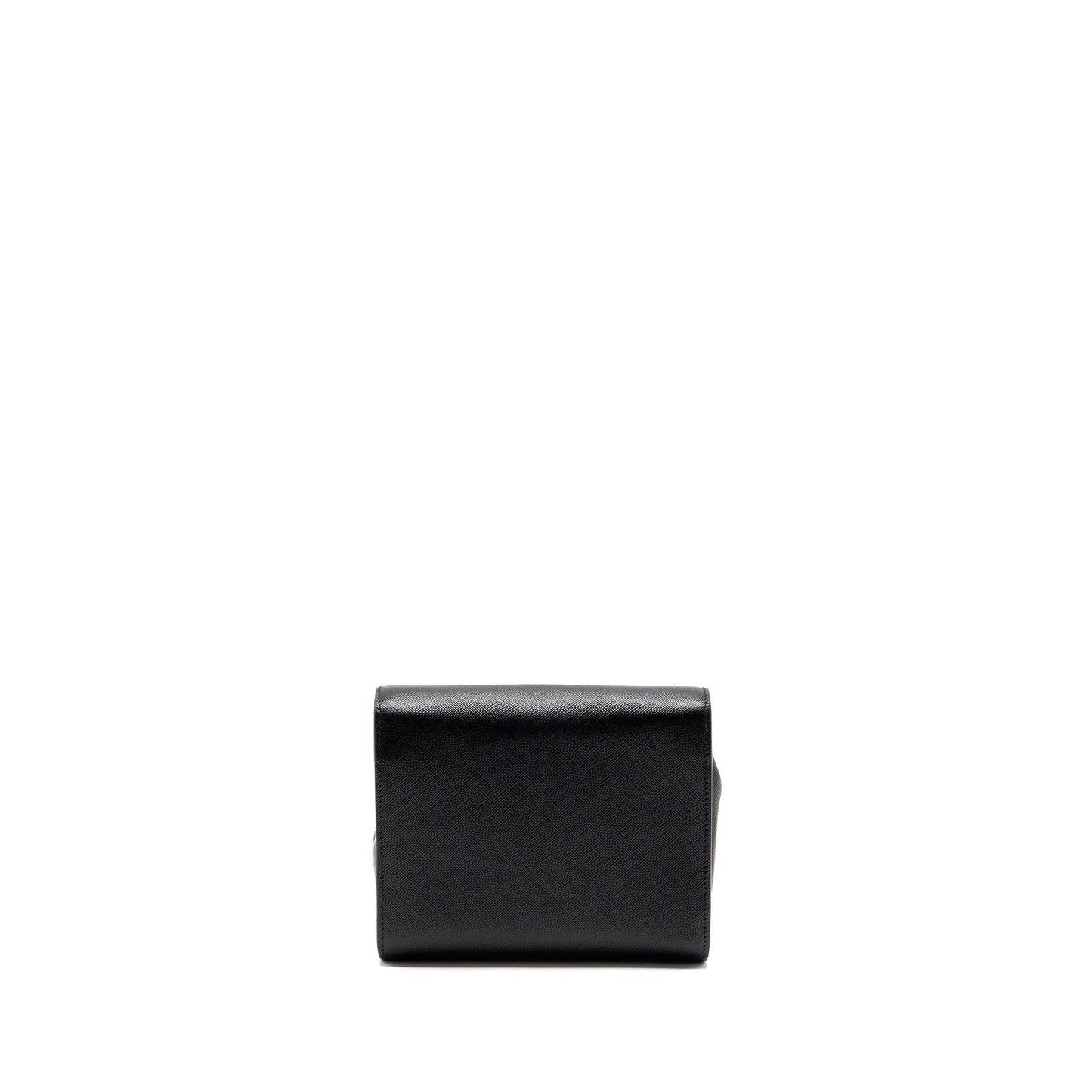 Prada Saffiano Chain Purse Calfskin Black
