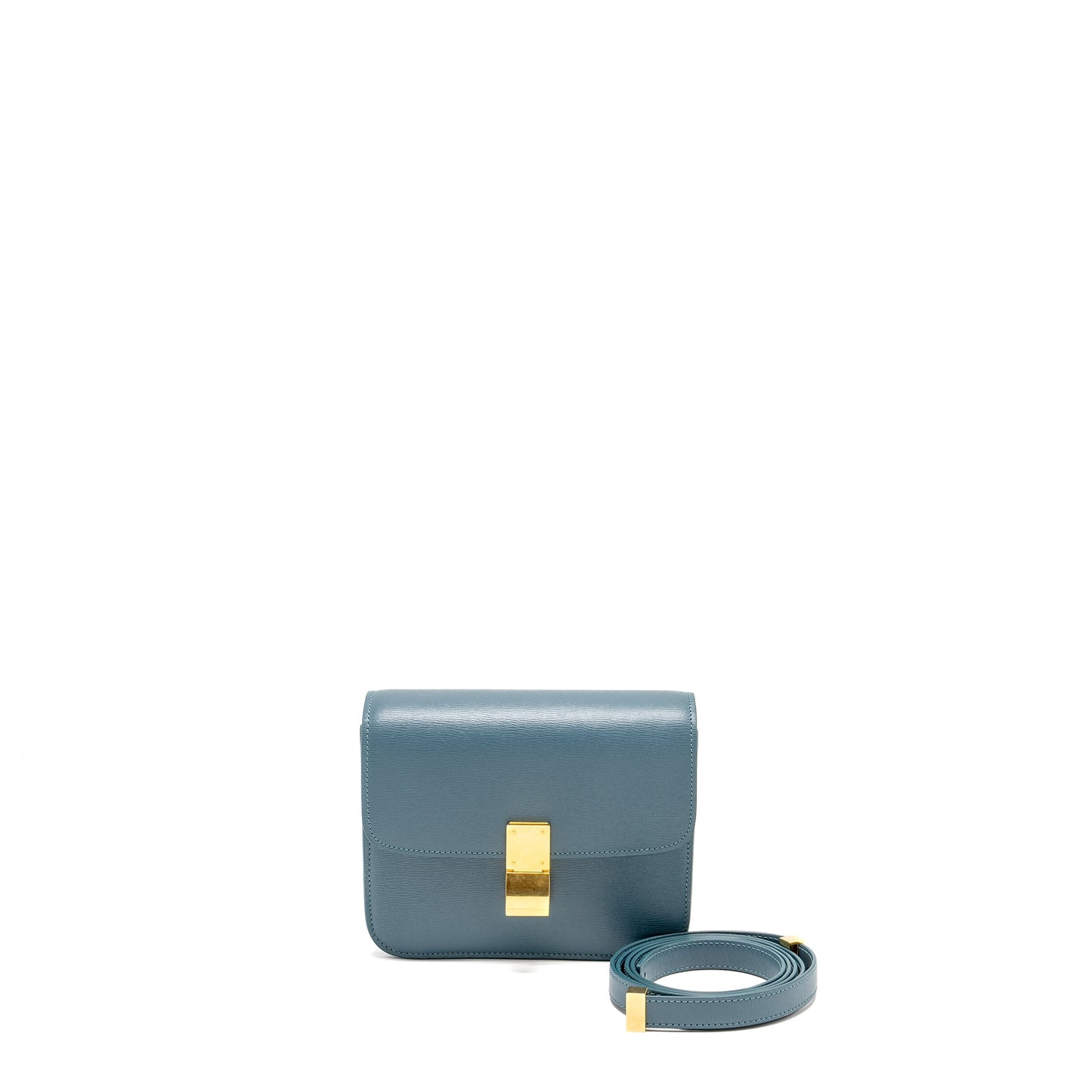 Celine Teen Classic Box Purse Calfskin Green Smoke