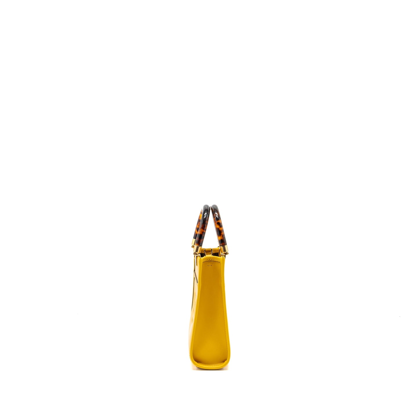 Fendi Mini Sunshine Shopper Calfskin Yellow