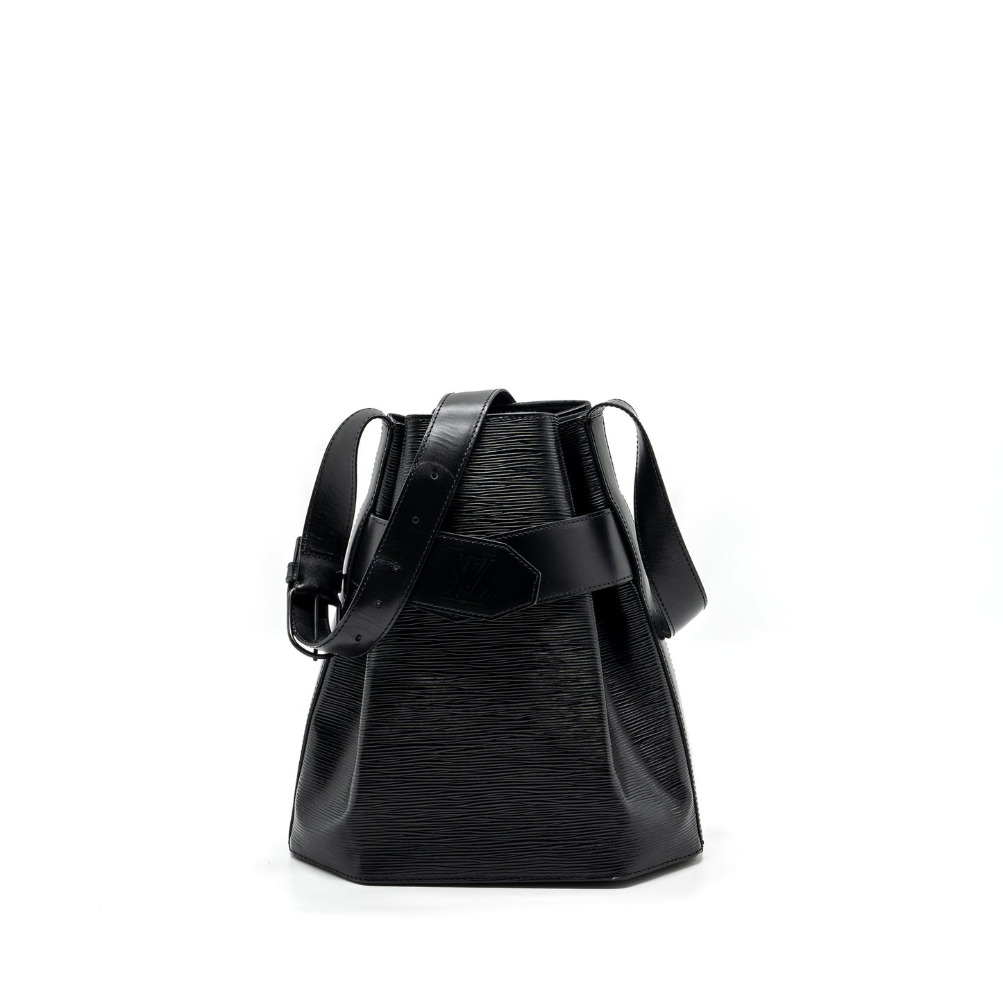 Louis Vuitton vintage sac Seau bucket crossbody badge epi black