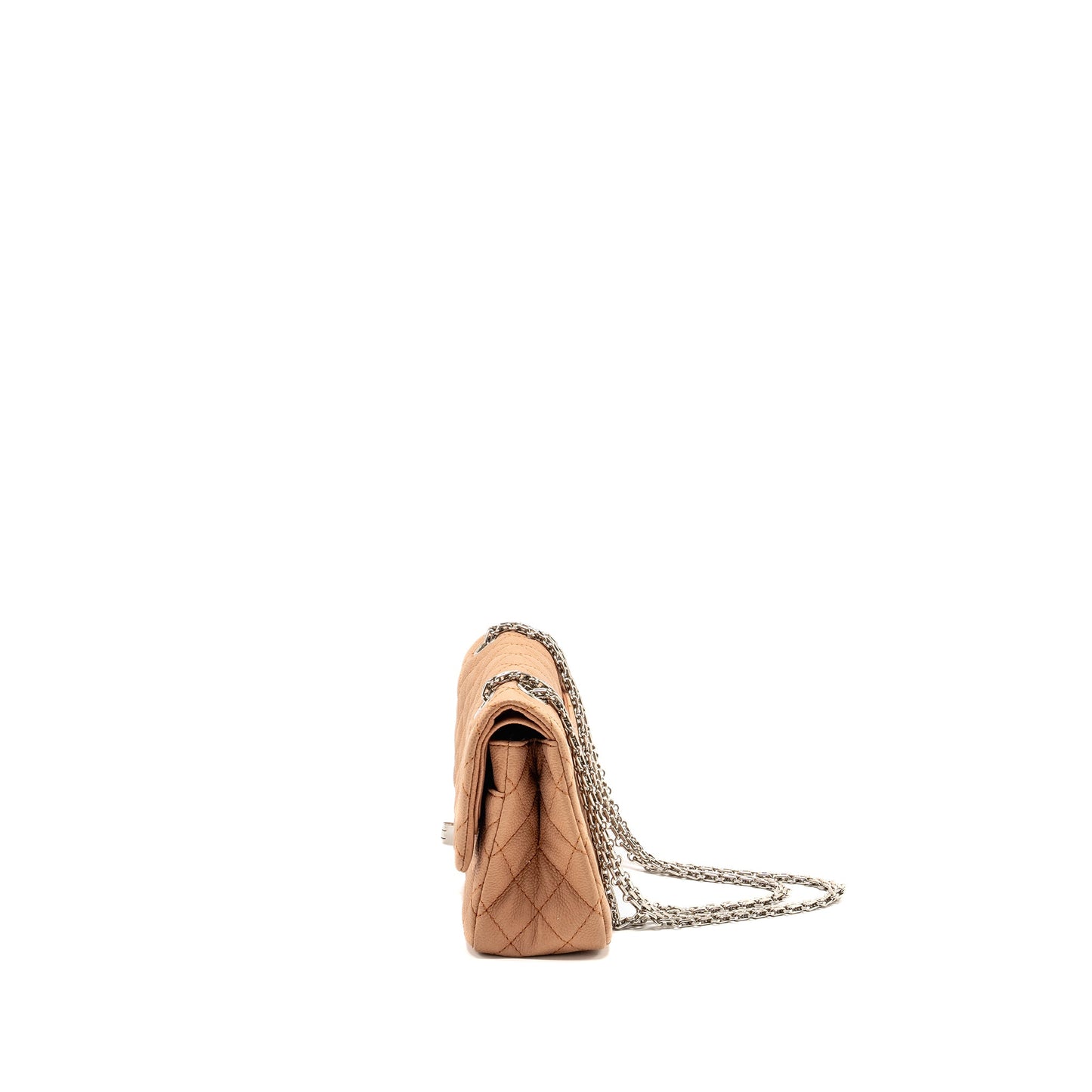 Chanel Small 2.55 Reissue Flap Bag Grained Calfskin Light Brown SHW