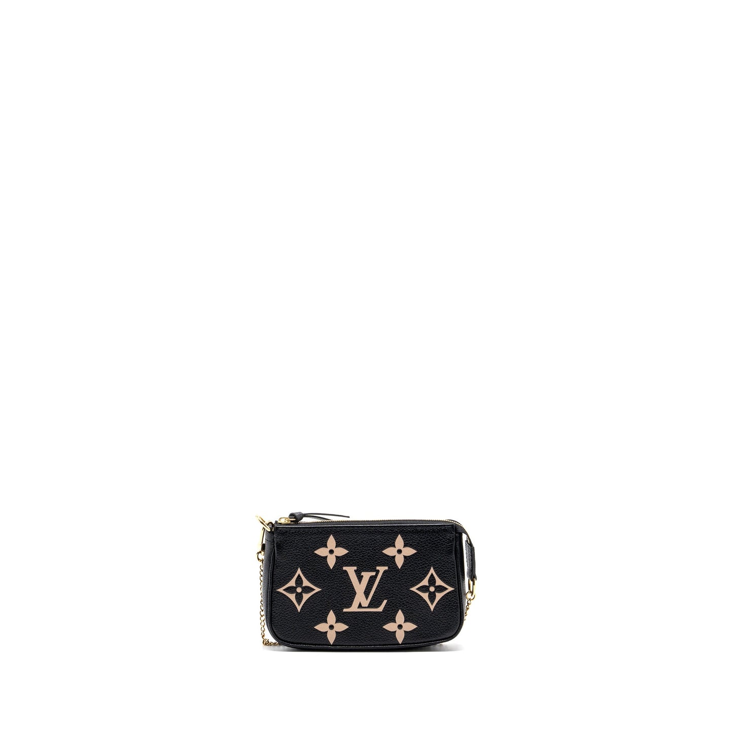 Louis Vuitton Mini Pochette Accessories Monogram Empreinte Black/ Beige
