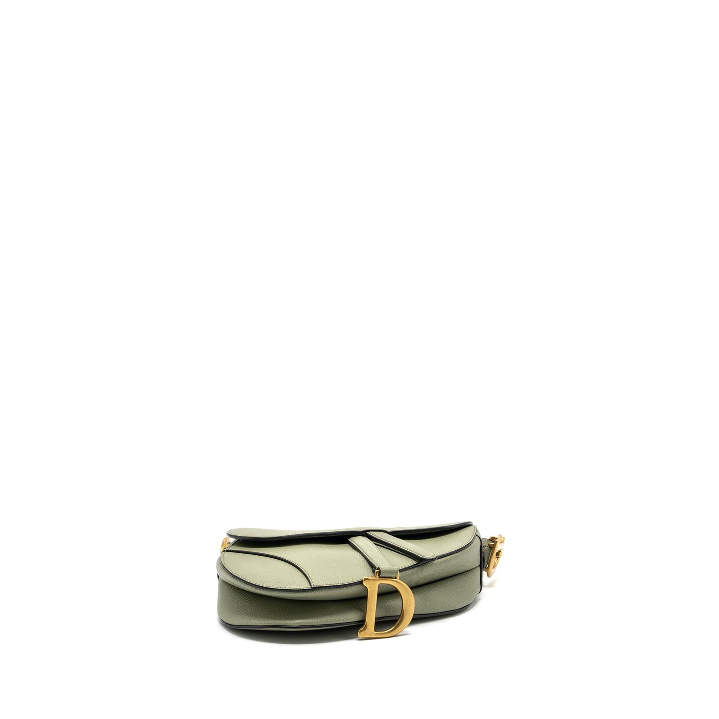 Dior Medium Saddle Purse Grained Calfskin Green