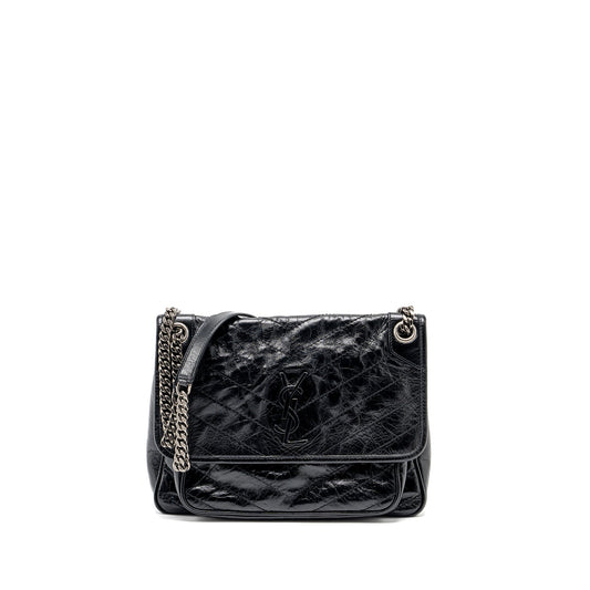 Saint Laurent/ Medium Niki Calfskin Black