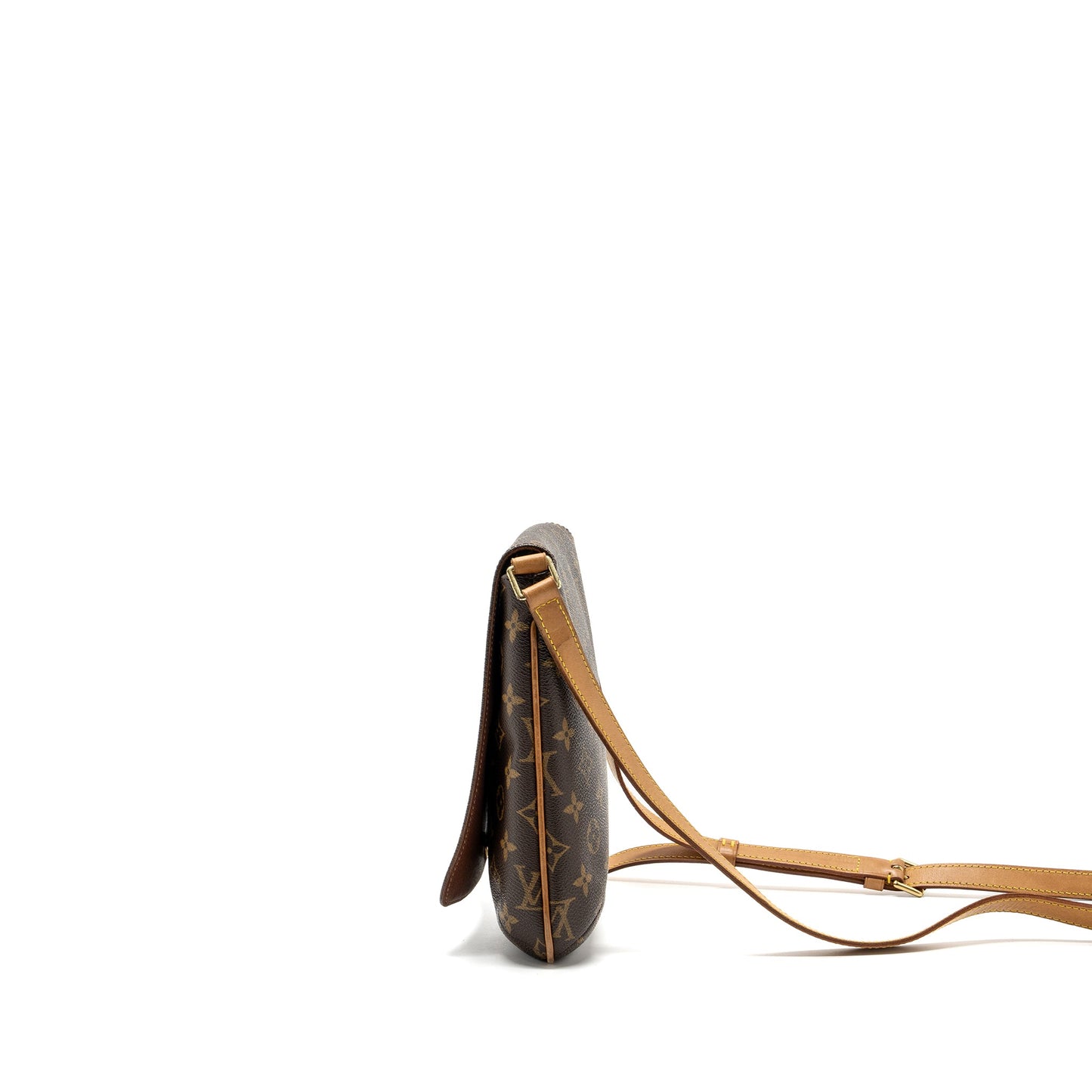Louis Vuitton Vintage Vertical Crossbody Flap Purse Monogram Canvas