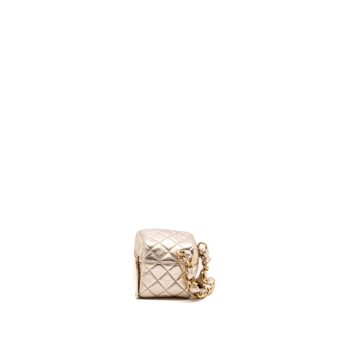 Chanel 22s Dice Purse With Chain Lambskin Gold Brushed GHW