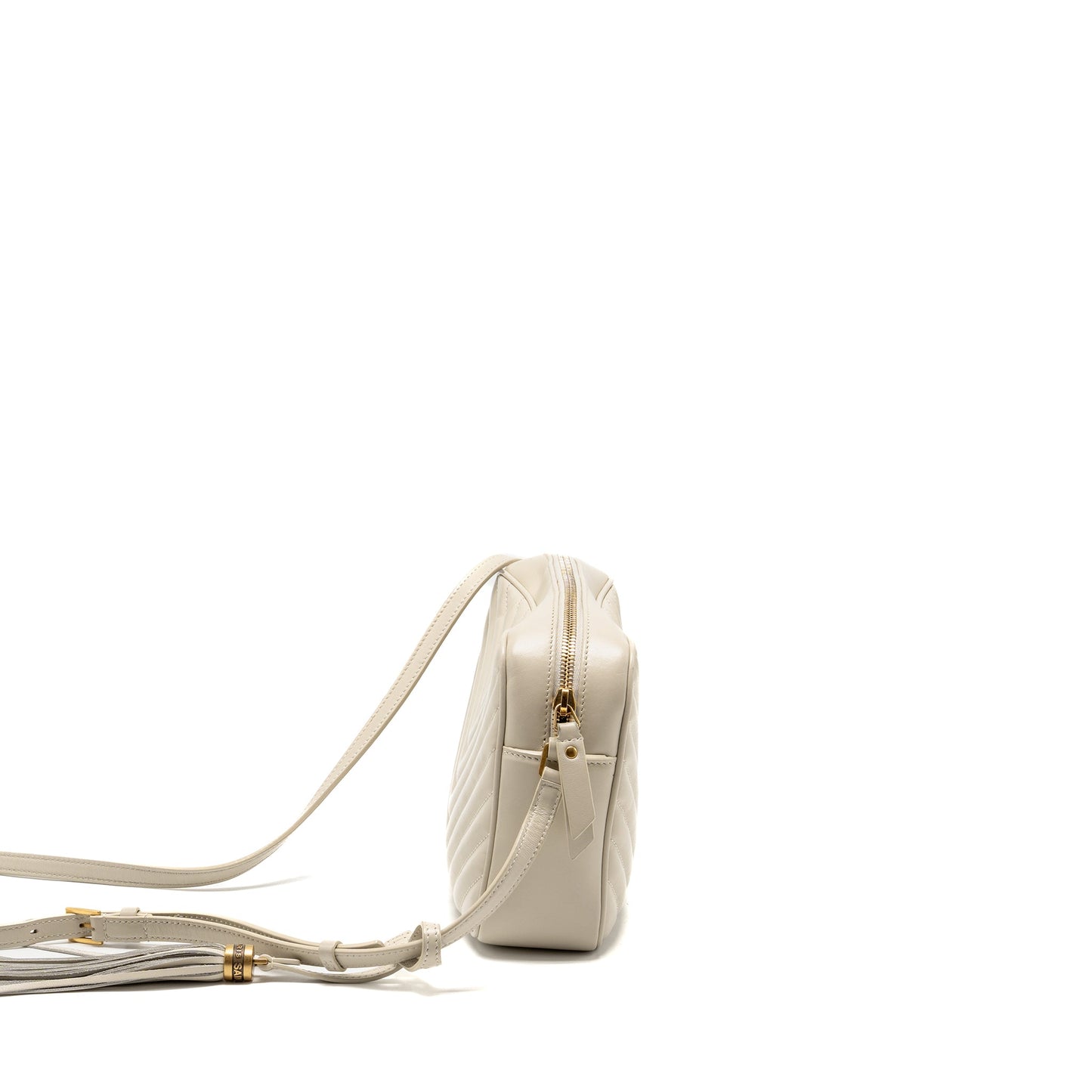 Saint Laurent/ Lou Camera Purse Calfskin White
