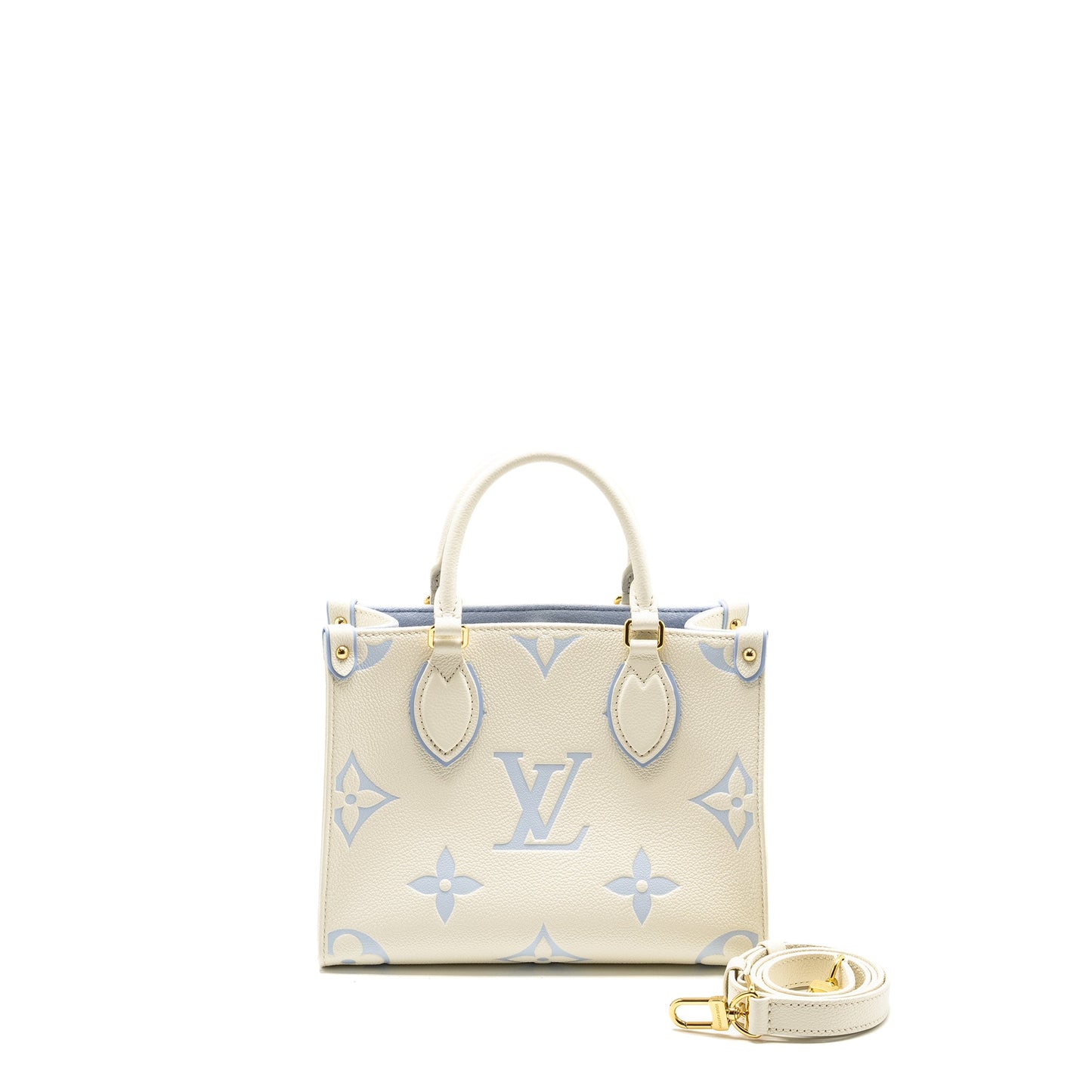 Louis Vuitton ONTHEGO Bicolour Monogram Empreinte Latte/Candy Blue