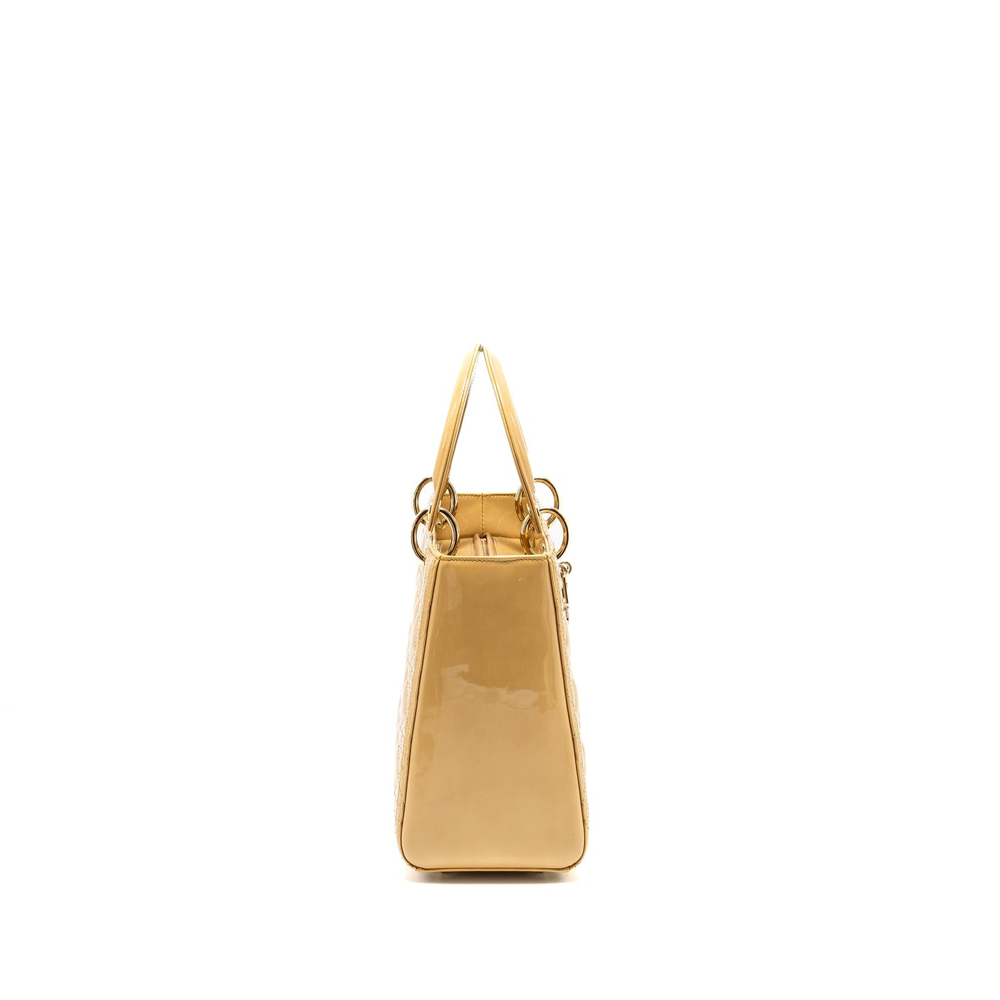 Medium Lady Dior Patent Beige