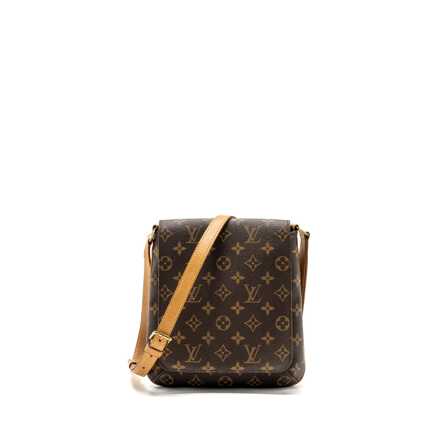 Louis Vuitton Vintage Vertical Crossbody Flap Purse Monogram Canvas