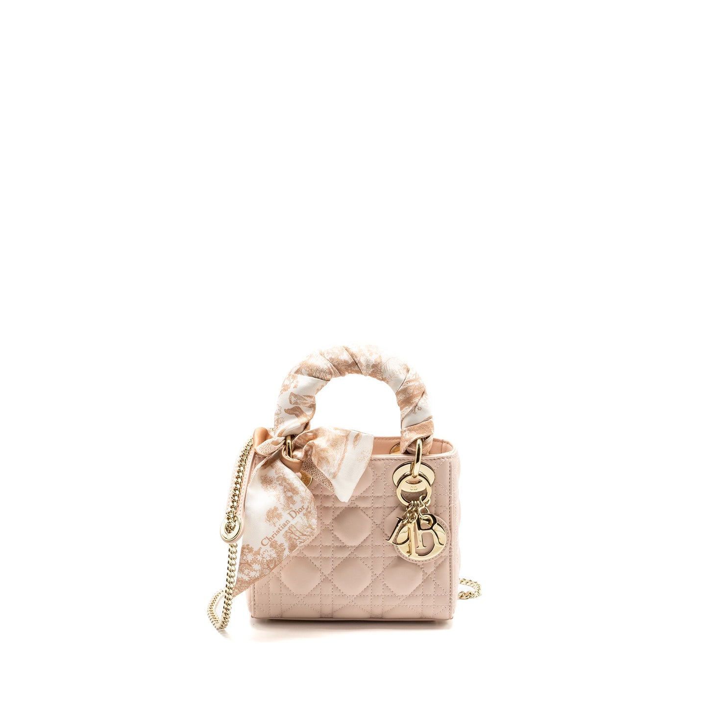 Dior Mini Lady Dior Lambskin Powder Pink
